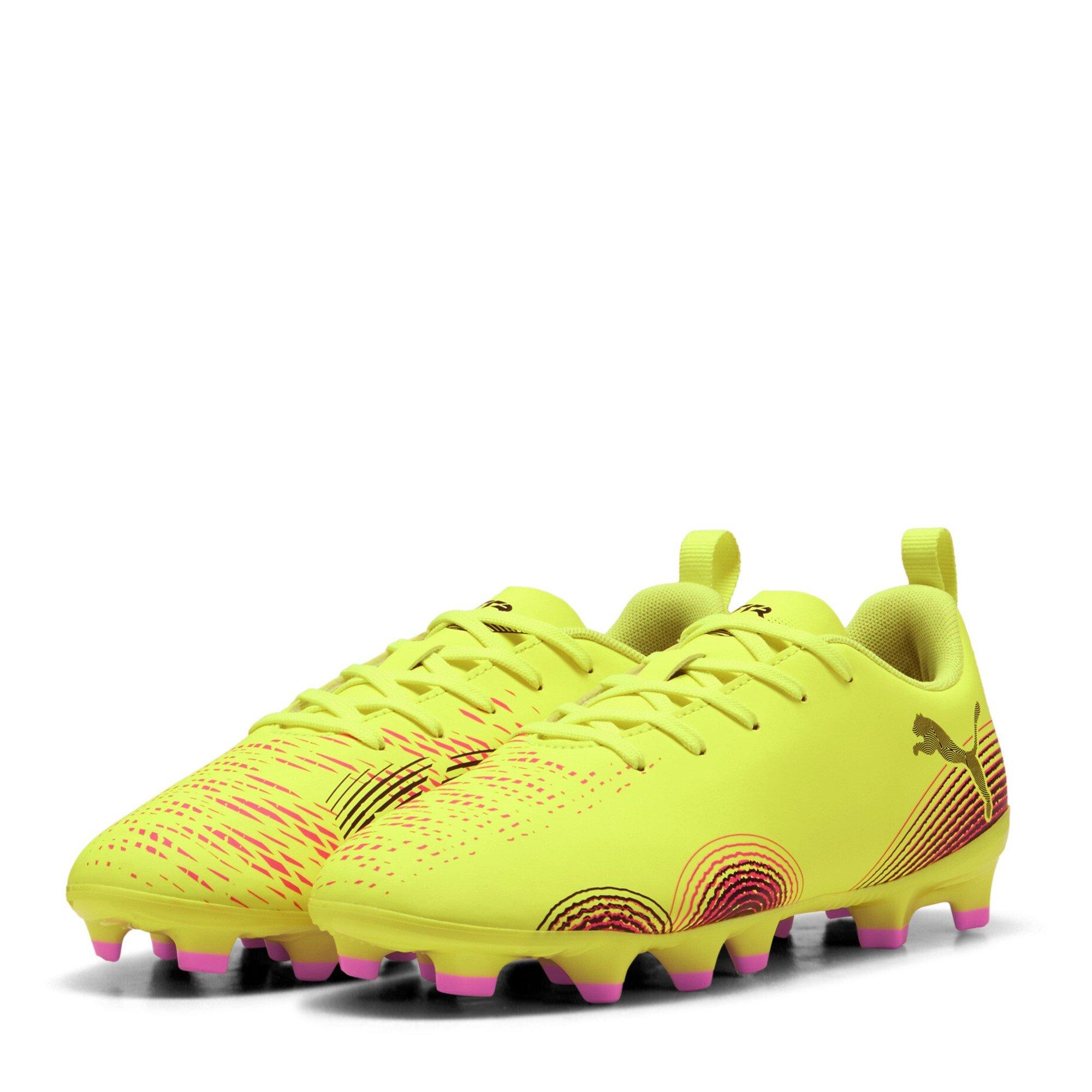 Puma Boys Future 8 Play Juniors Artificial Ground Football Boots - Yellow/Black - 4.5 (37.5)