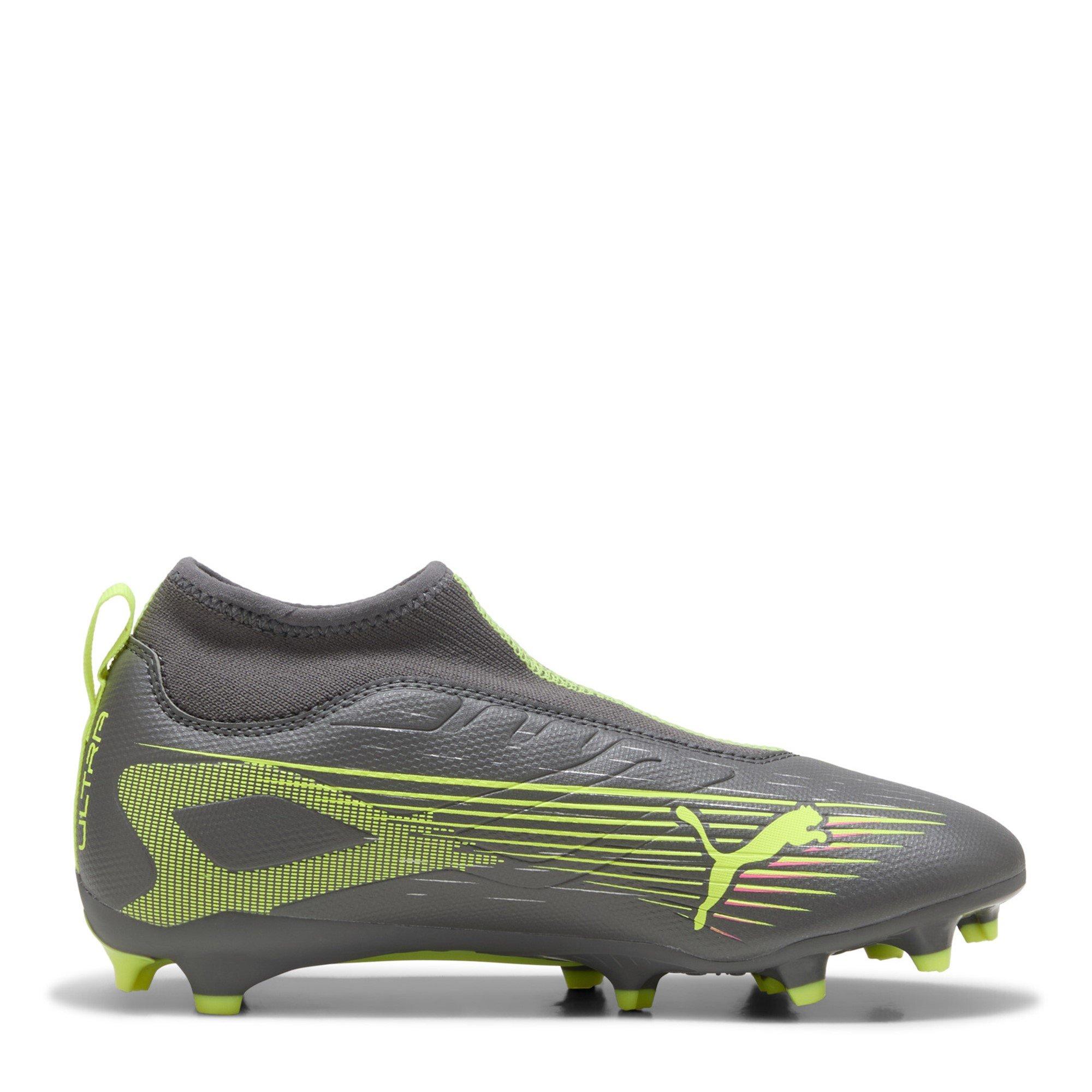 Plata/Amarillo - Puma - Ultra 5+ Match Firm Ground Football Boots Juniors - 4
