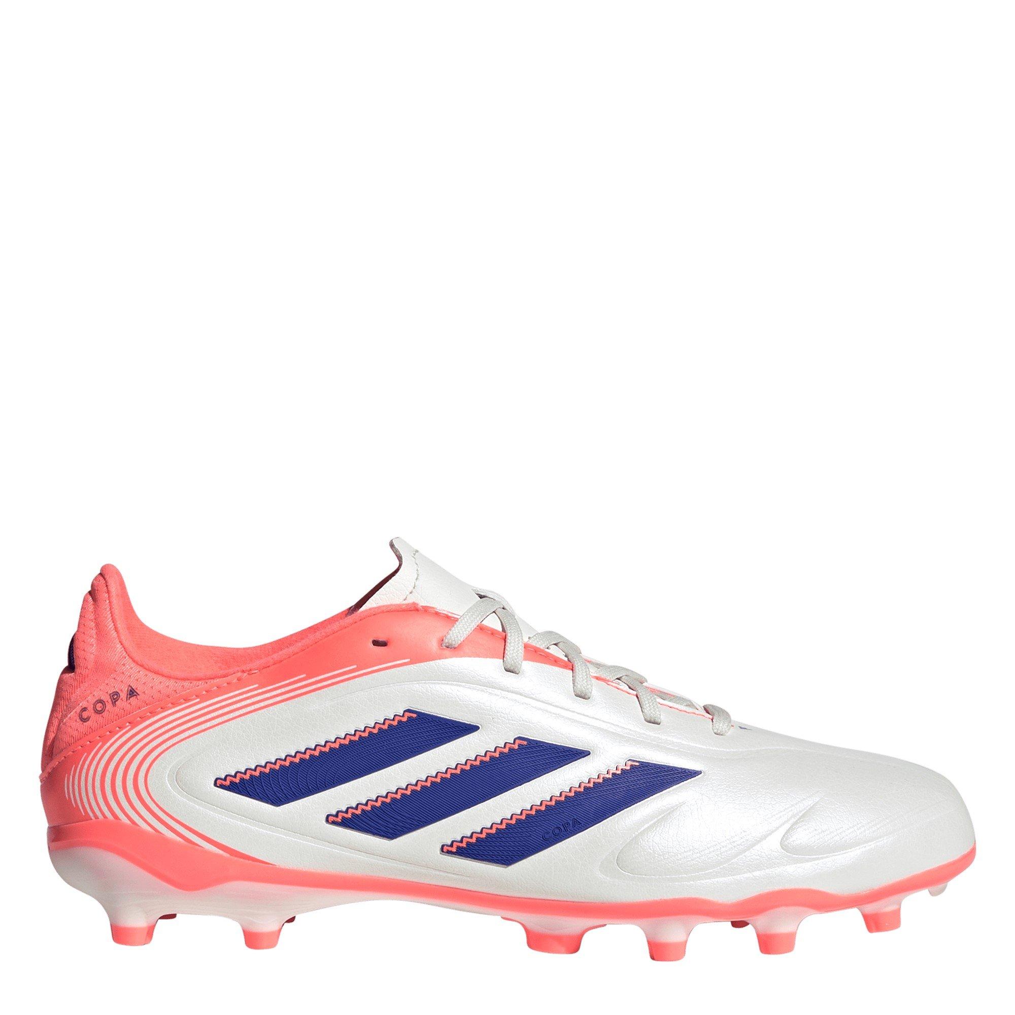 Adidas Boys Copa Pure 3 League Juniors Firm Ground Football Boots - Wht/Blue/Coral - 5.5 (38.7)