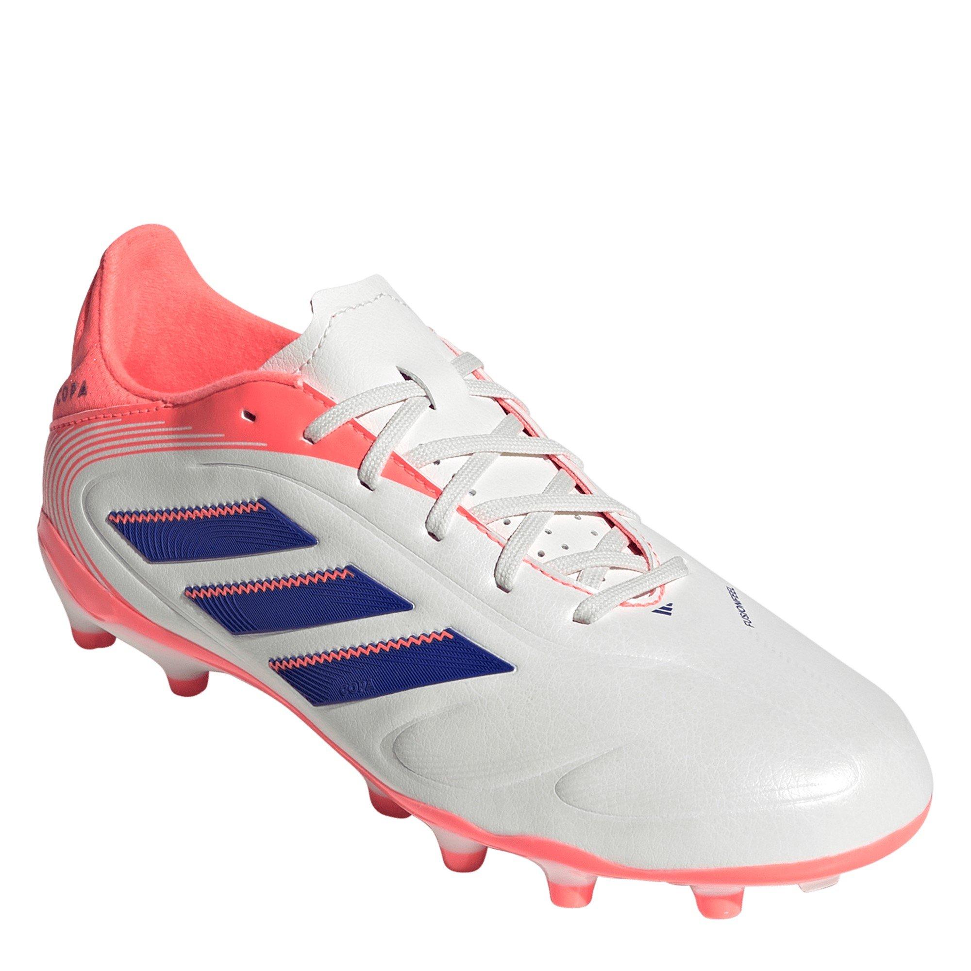 Wht/Blue/Coral - adidas - Copa Pure 3 League Juniors Firm Ground Football Boots - 3