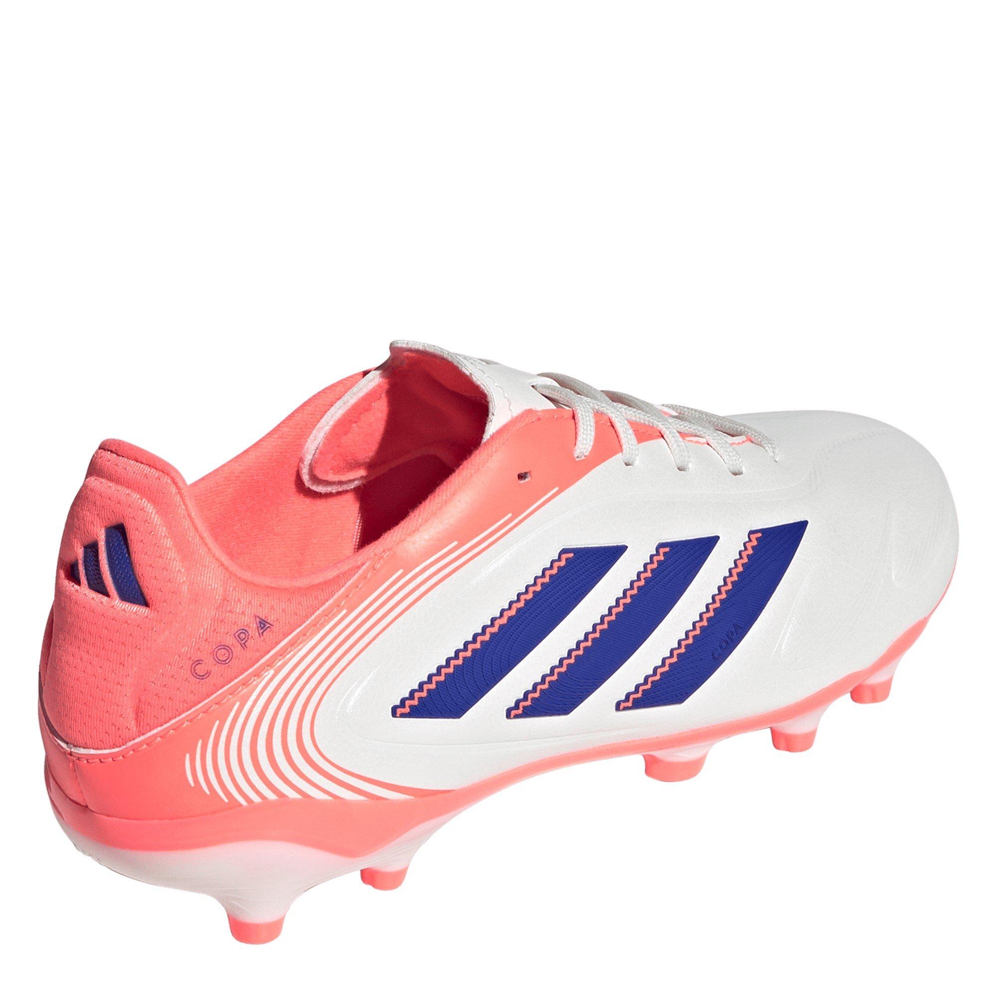 Wht/Blue/Coral - adidas - Copa Pure 3 League Juniors Firm Ground Football Boots - 4