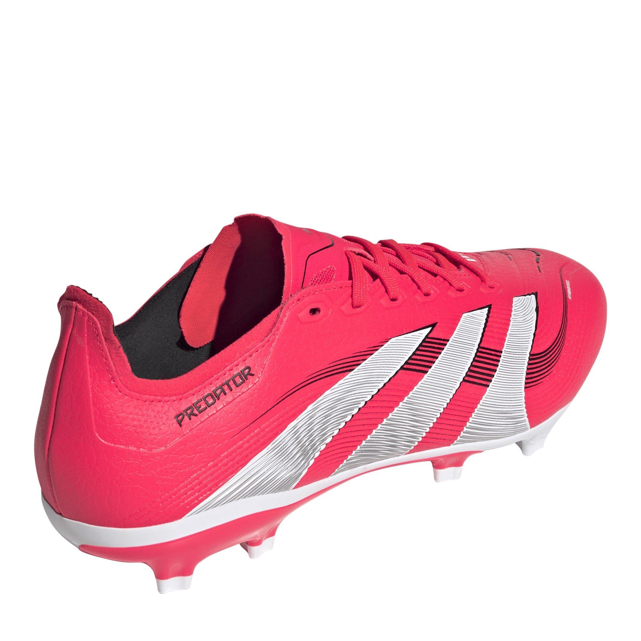 Lucid Red/Ftwr - adidas - Unisex Kids Pred Large MG Firm Ground Football Boots - 5