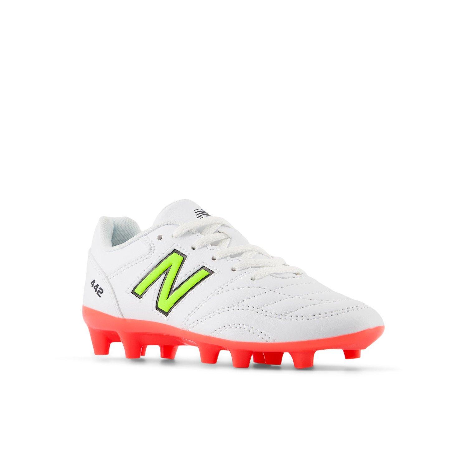 Bijelo/Volt - New Balance - 442 V2 Academy Juniors Firm Ground Football Boots - 4