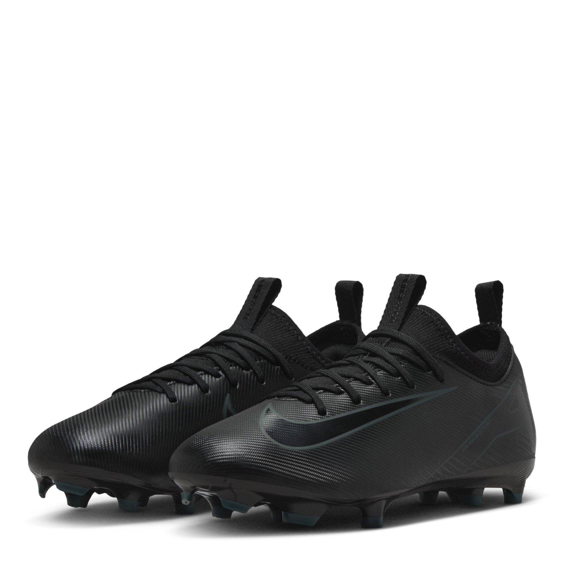 Negro/Verde - Nike - Zoom Mercurial Vapor 16 Juniors Firm Ground Football Boots - 4