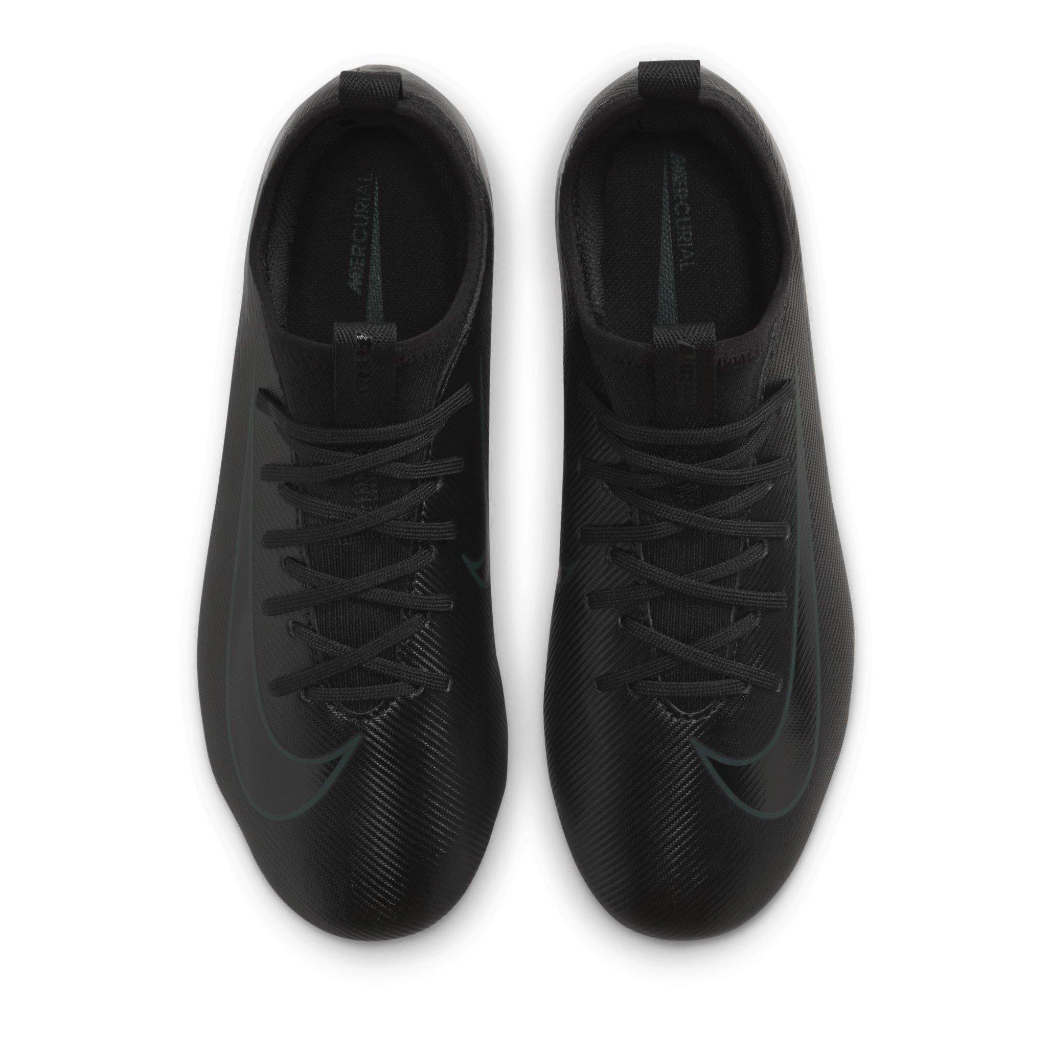 Negro/Verde - Nike - Zoom Mercurial Vapor 16 Juniors Firm Ground Football Boots - 5