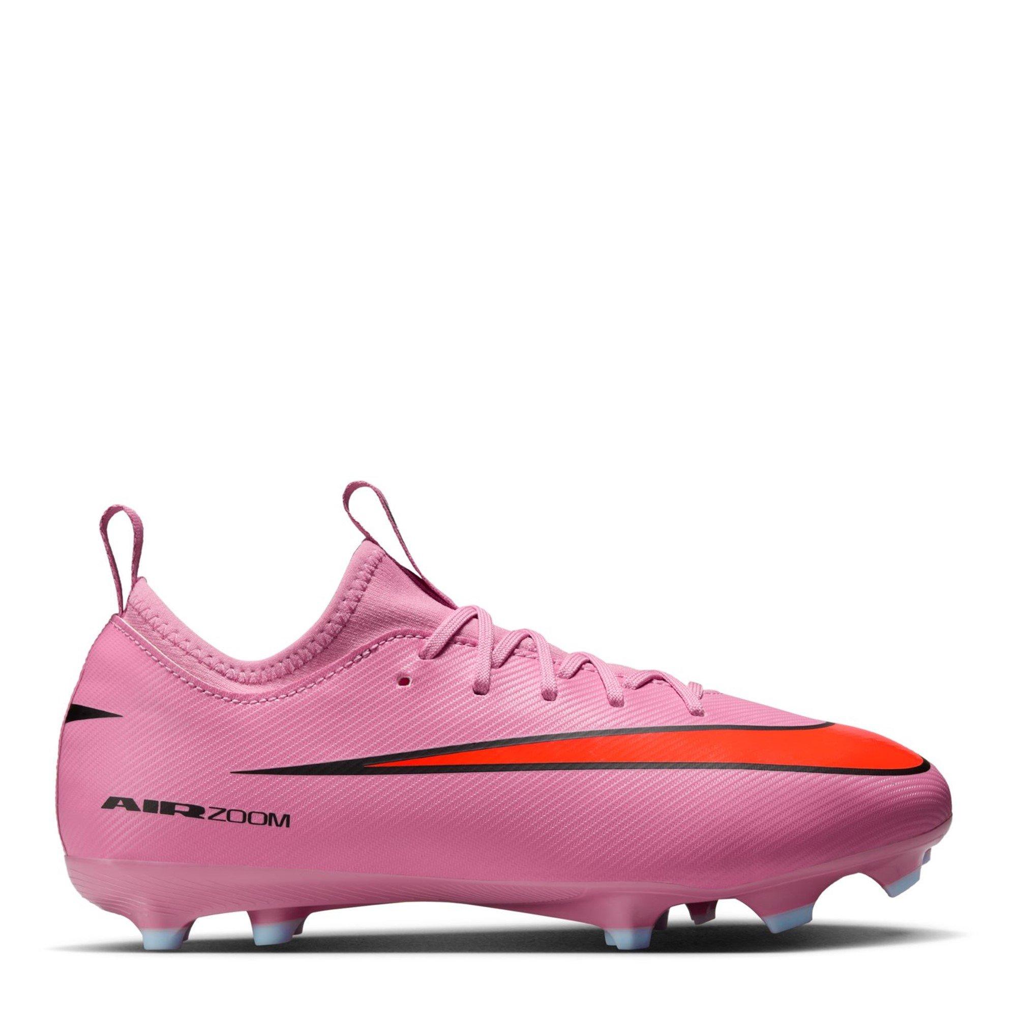 Nike Boys Zoom Mercurial Vapor 16 Juniors Firm Ground Football Boots - Pink/Black - 3 (35.5)