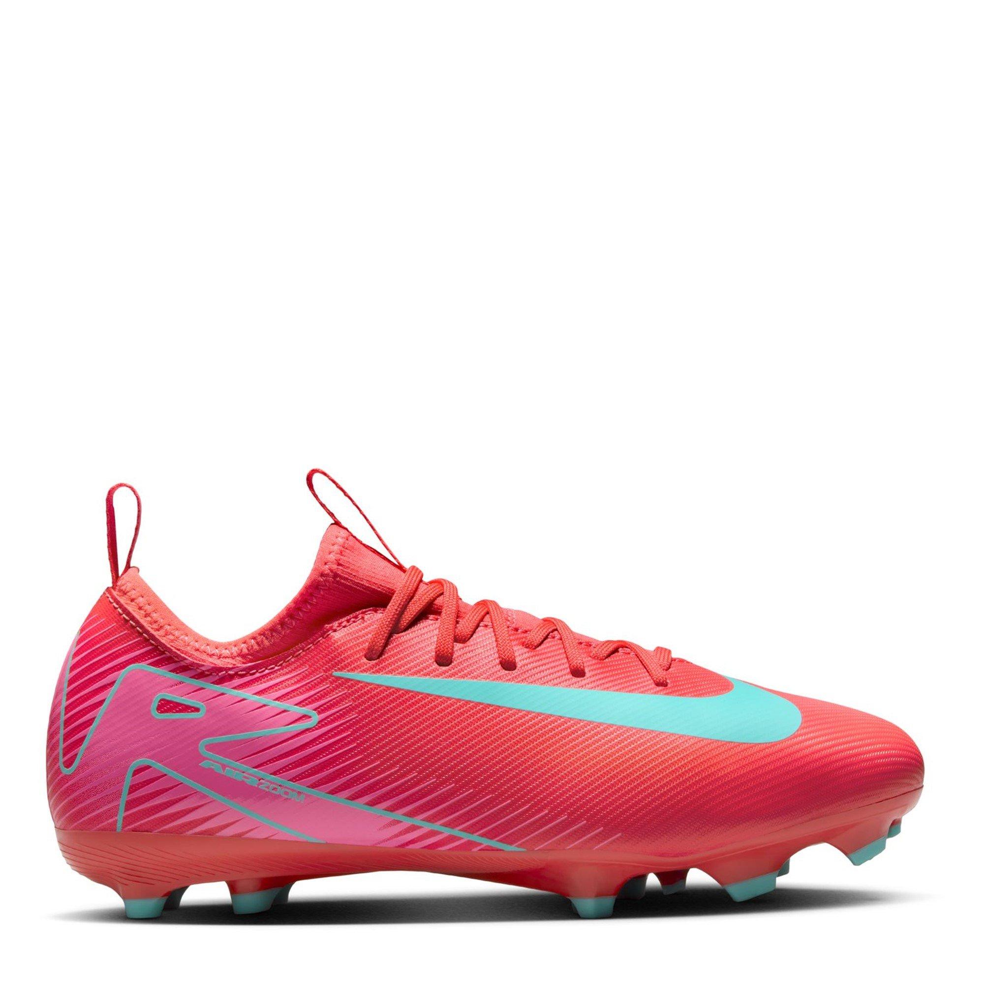 Nike Boys Zoom Mercurial Vapor 16 Juniors Firm Ground Football Boots - Red/Green - 3 (35.5)