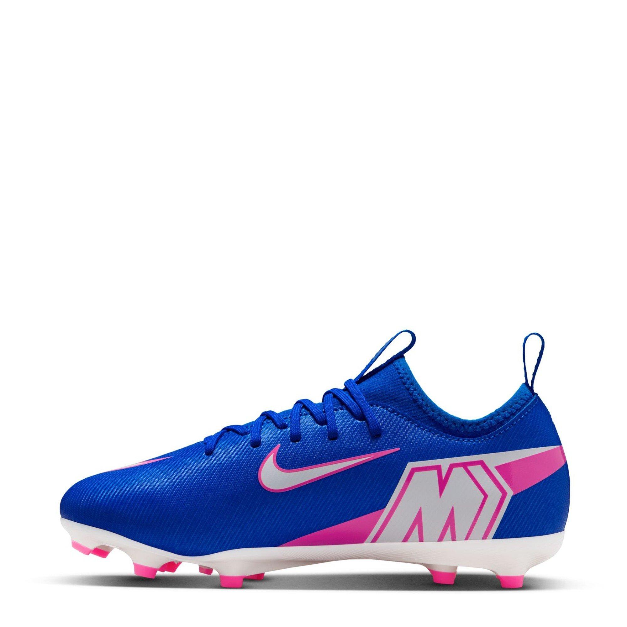 Blue/Wht/Pink - Nike - Zoom Mercurial Vapor 16 Juniors Firm Ground Football Boots - 2