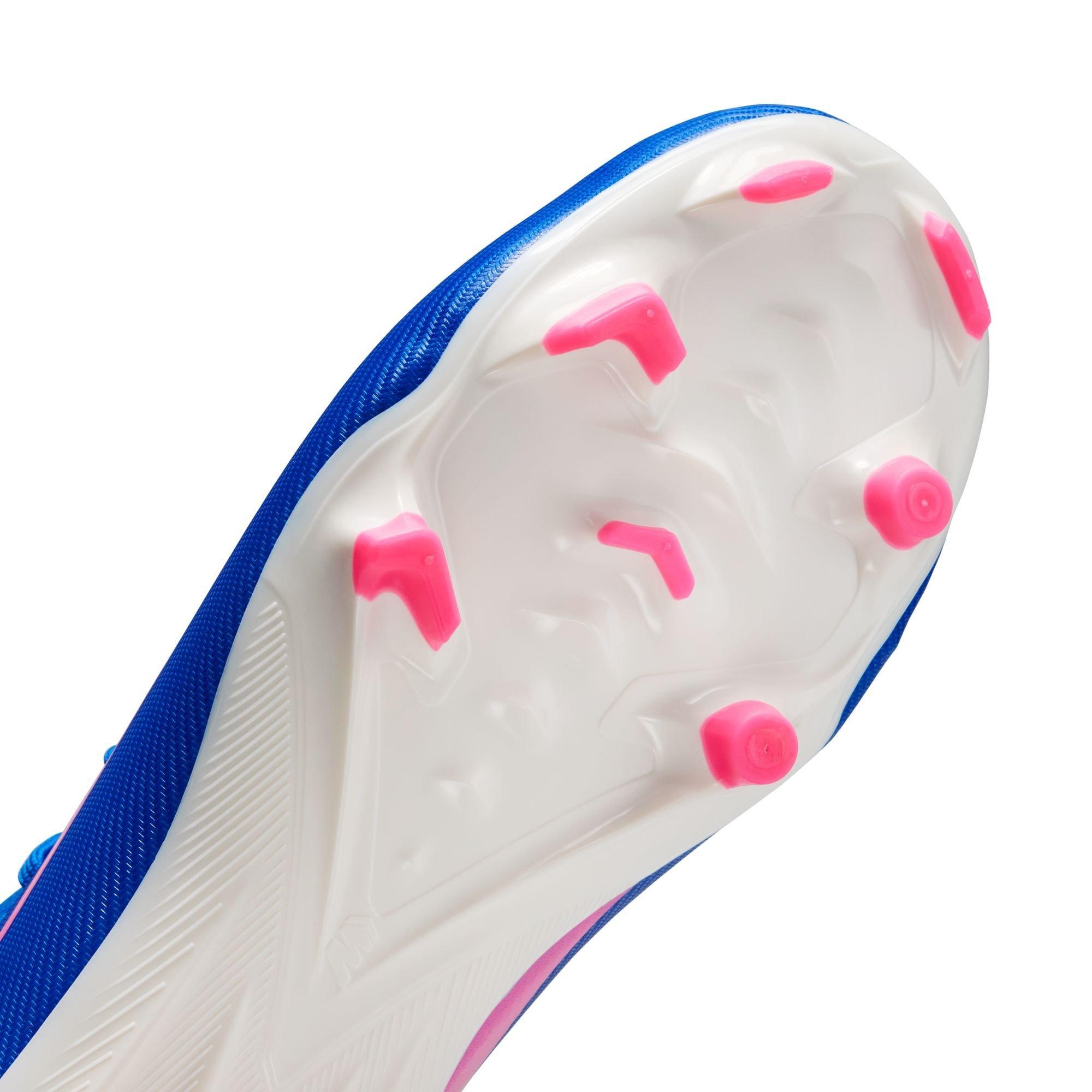 Blue/Wht/Pink - Nike - Zoom Mercurial Vapor 16 Juniors Firm Ground Football Boots - 9