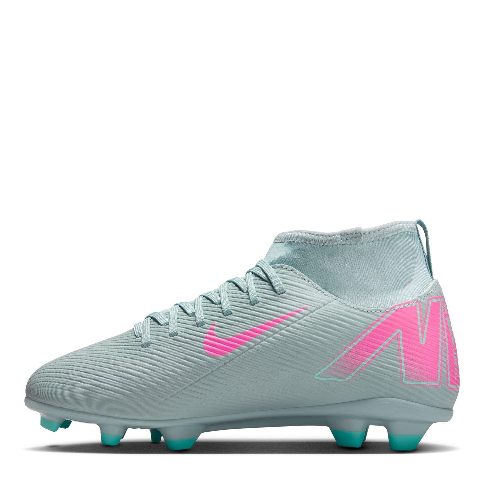 Gris/Rosa - Nike - Mercurial Superfly 10 Junior Firm Ground Football Boots - 2