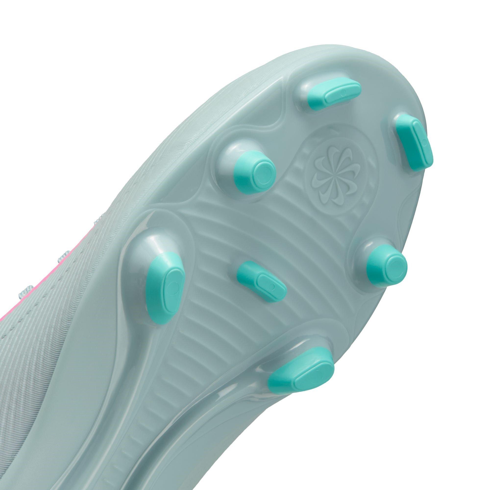 Gris/Rosa - Nike - Mercurial Superfly 10 Junior Firm Ground Football Boots - 9