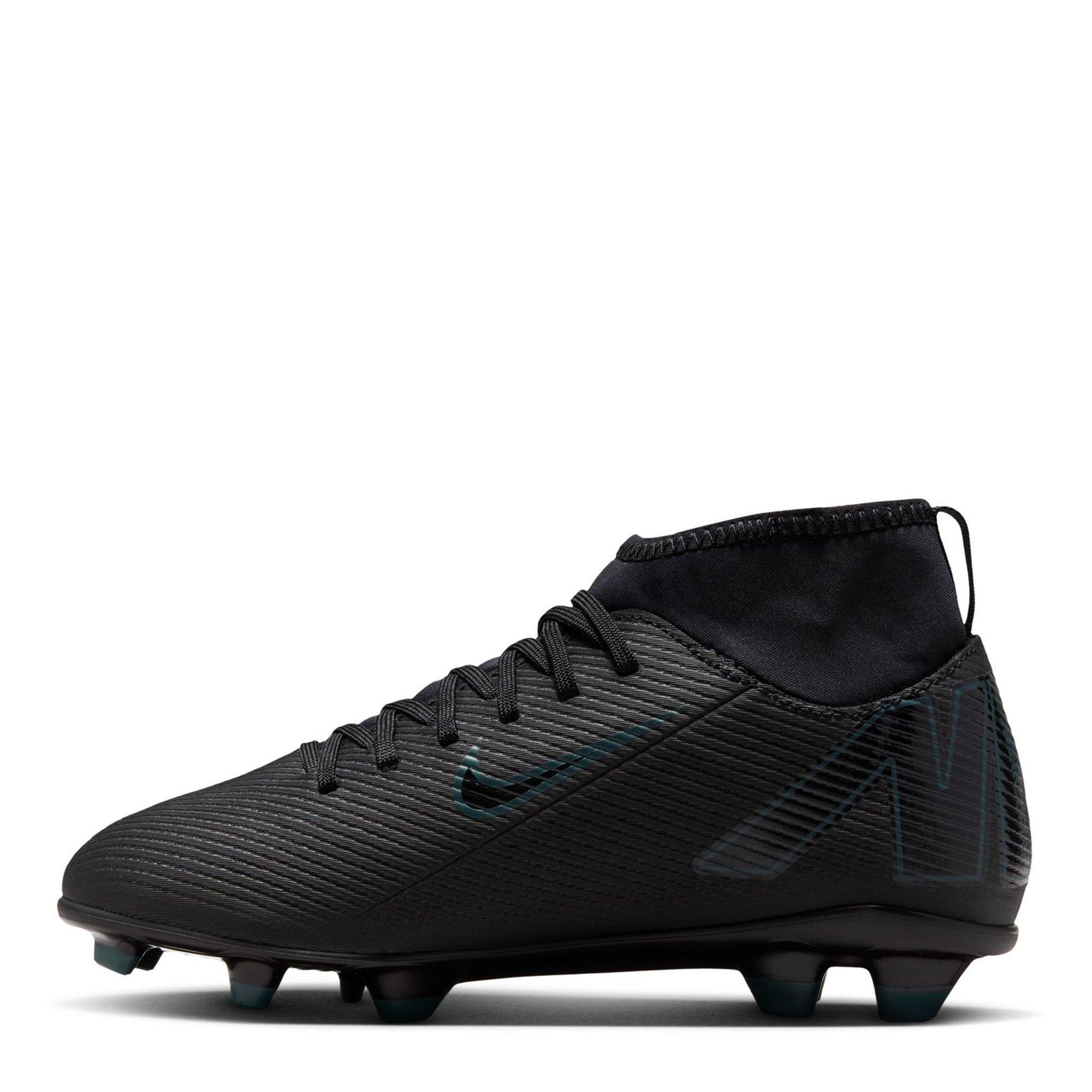 Black/Green - Nike - Mercurial Superfly 10 Junior Firm Ground Football Boots - 2