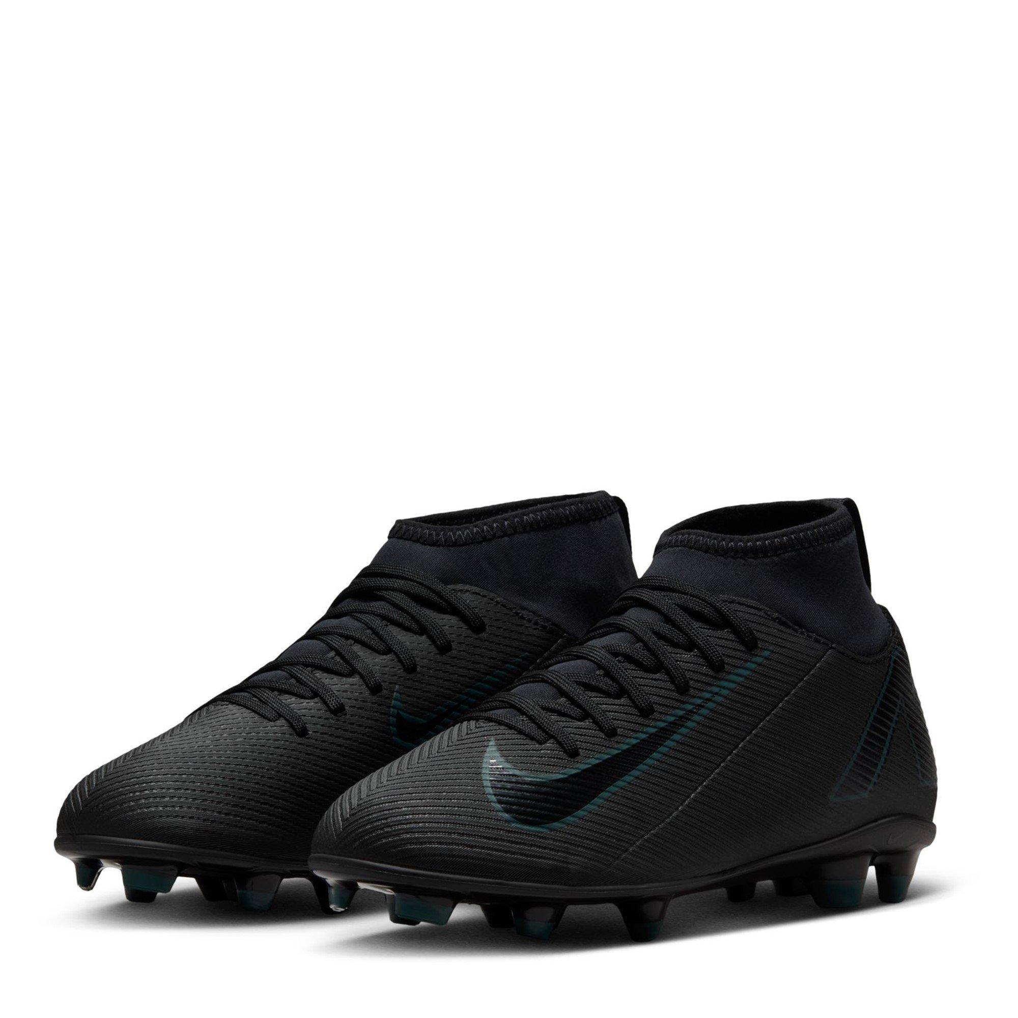 Black/Green - Nike - Mercurial Superfly 10 Junior Firm Ground Football Boots - 4