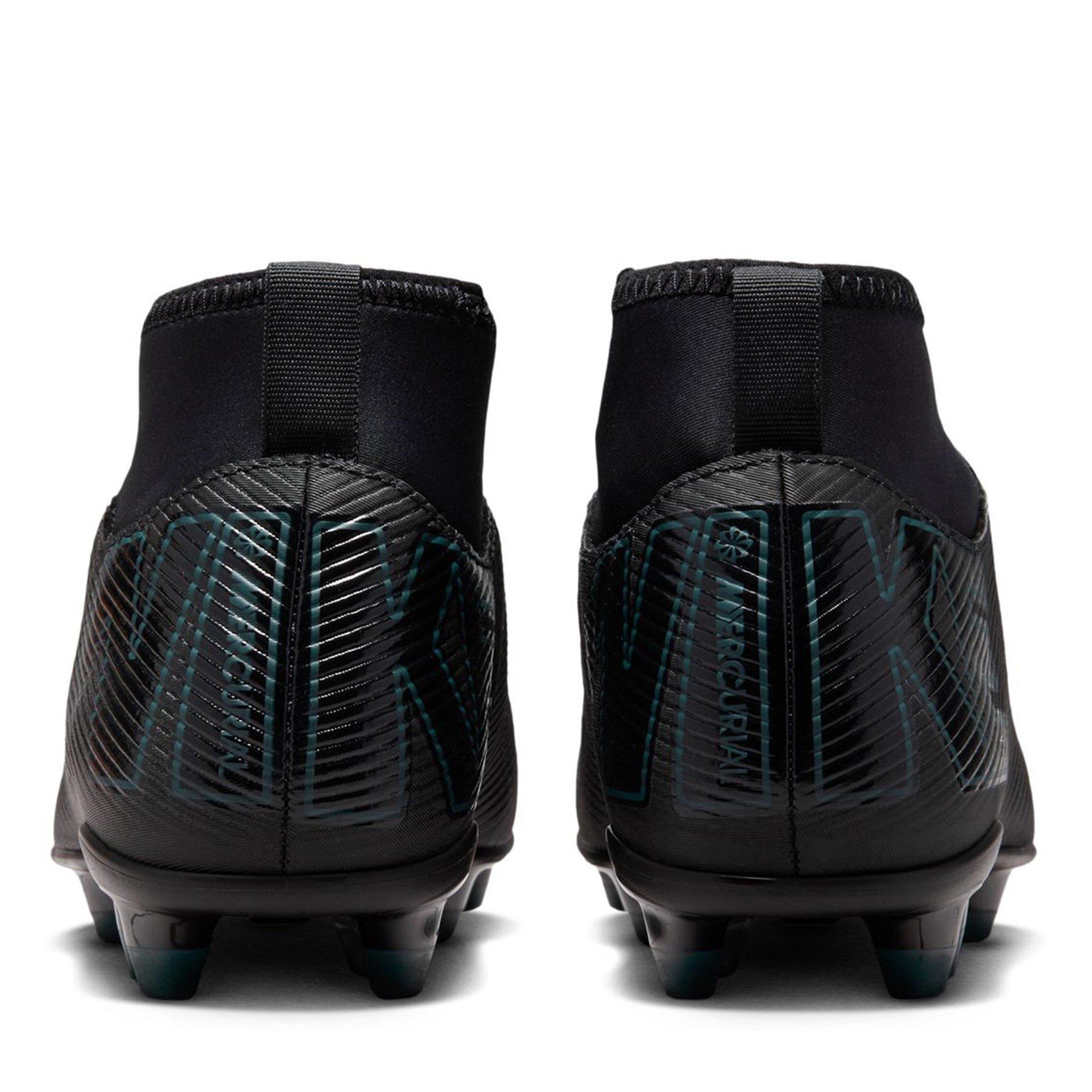 Black/Green - Nike - Mercurial Superfly 10 Junior Firm Ground Football Boots - 5