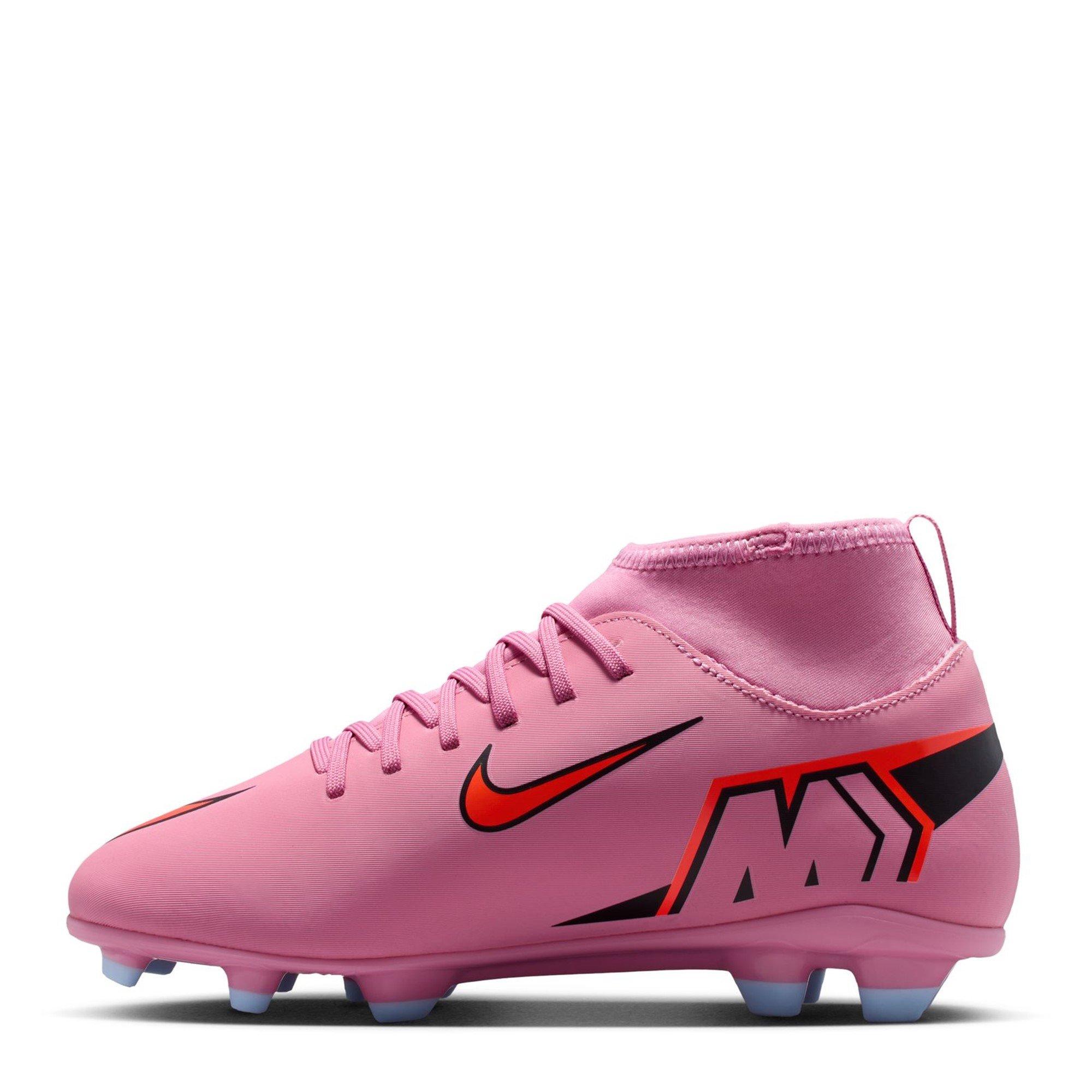 Roze/Zwart - Nike - Mercurial Superfly 10 Junior Firm Ground Football Boots - 2