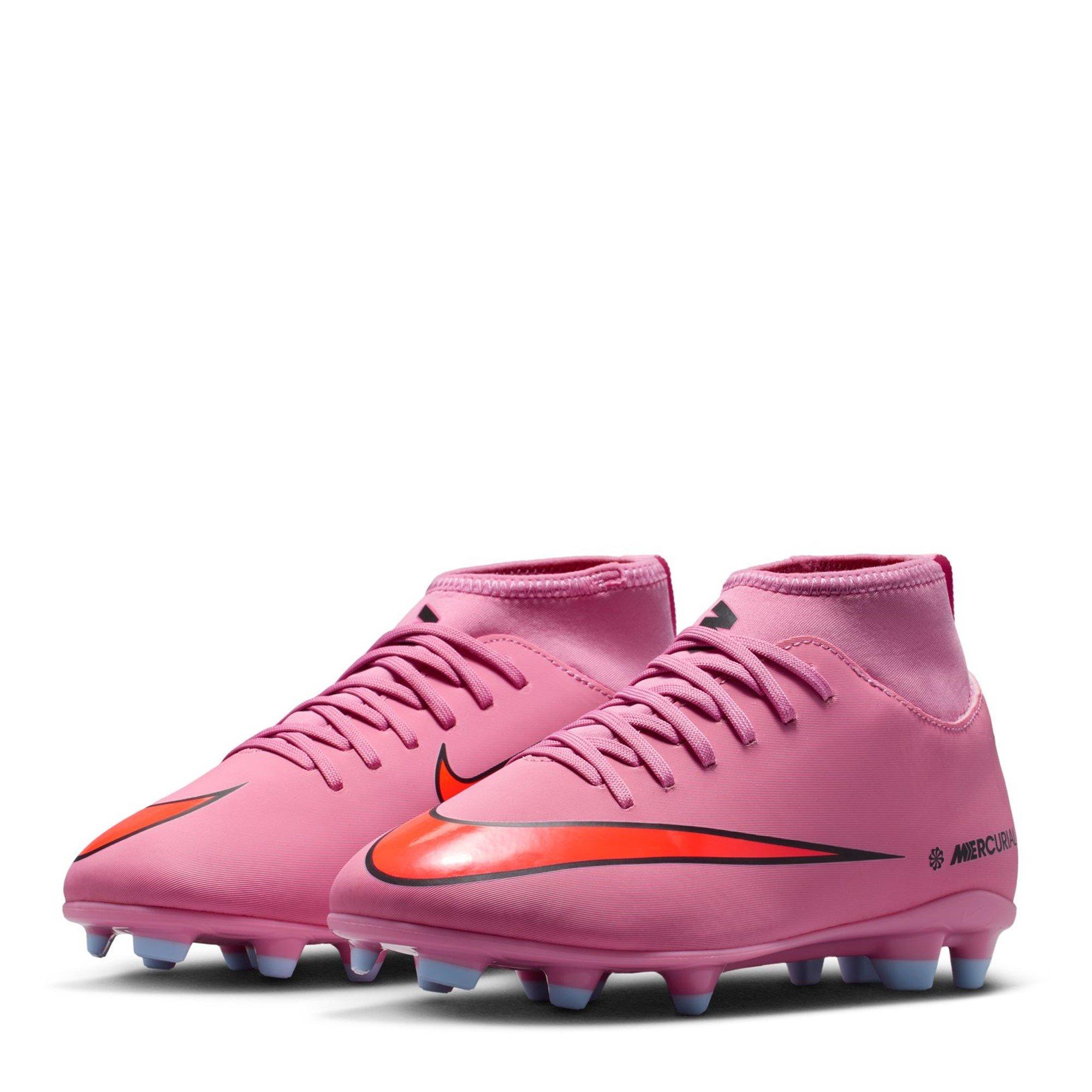 Roze/Zwart - Nike - Mercurial Superfly 10 Junior Firm Ground Football Boots - 4