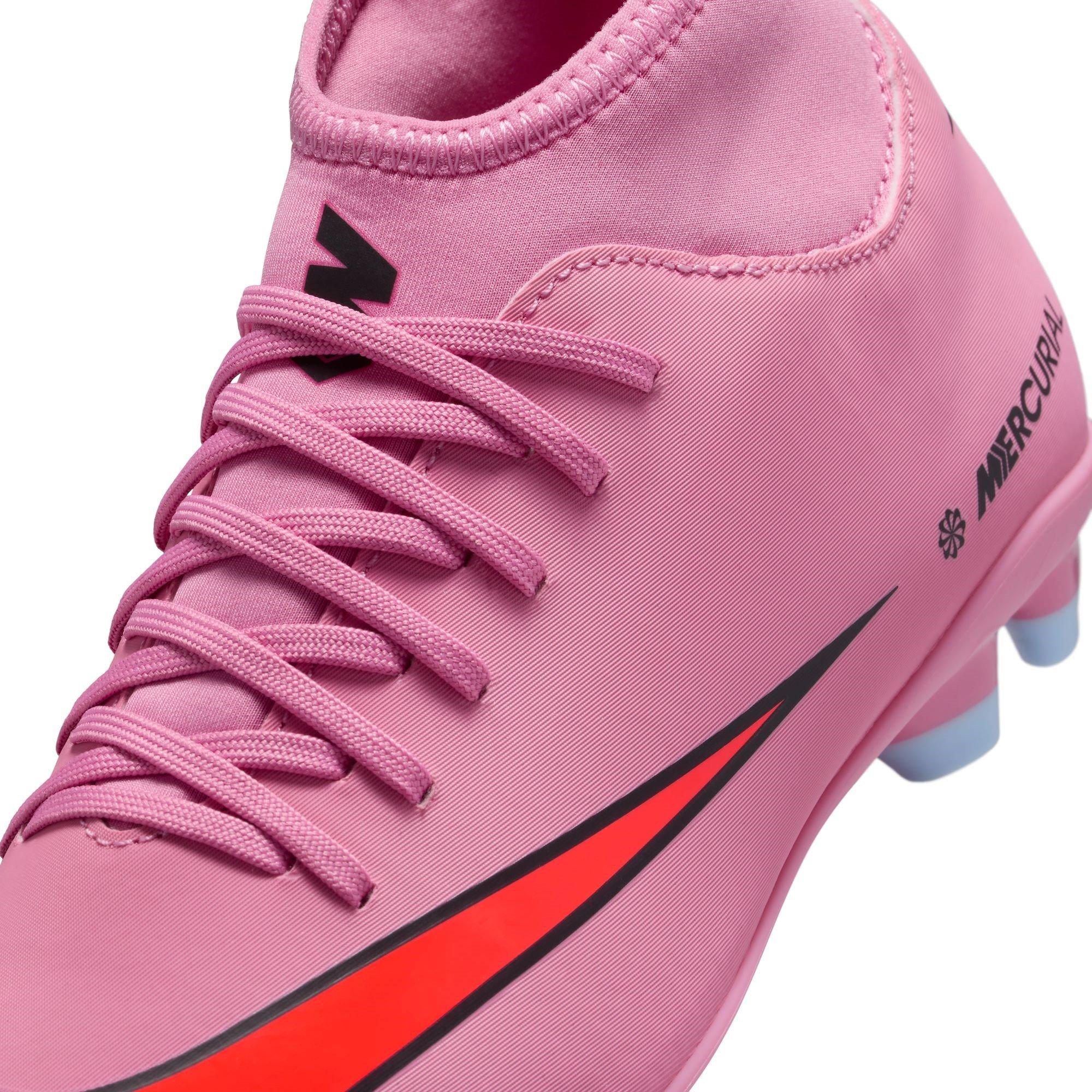 Roze/Zwart - Nike - Mercurial Superfly 10 Junior Firm Ground Football Boots - 7