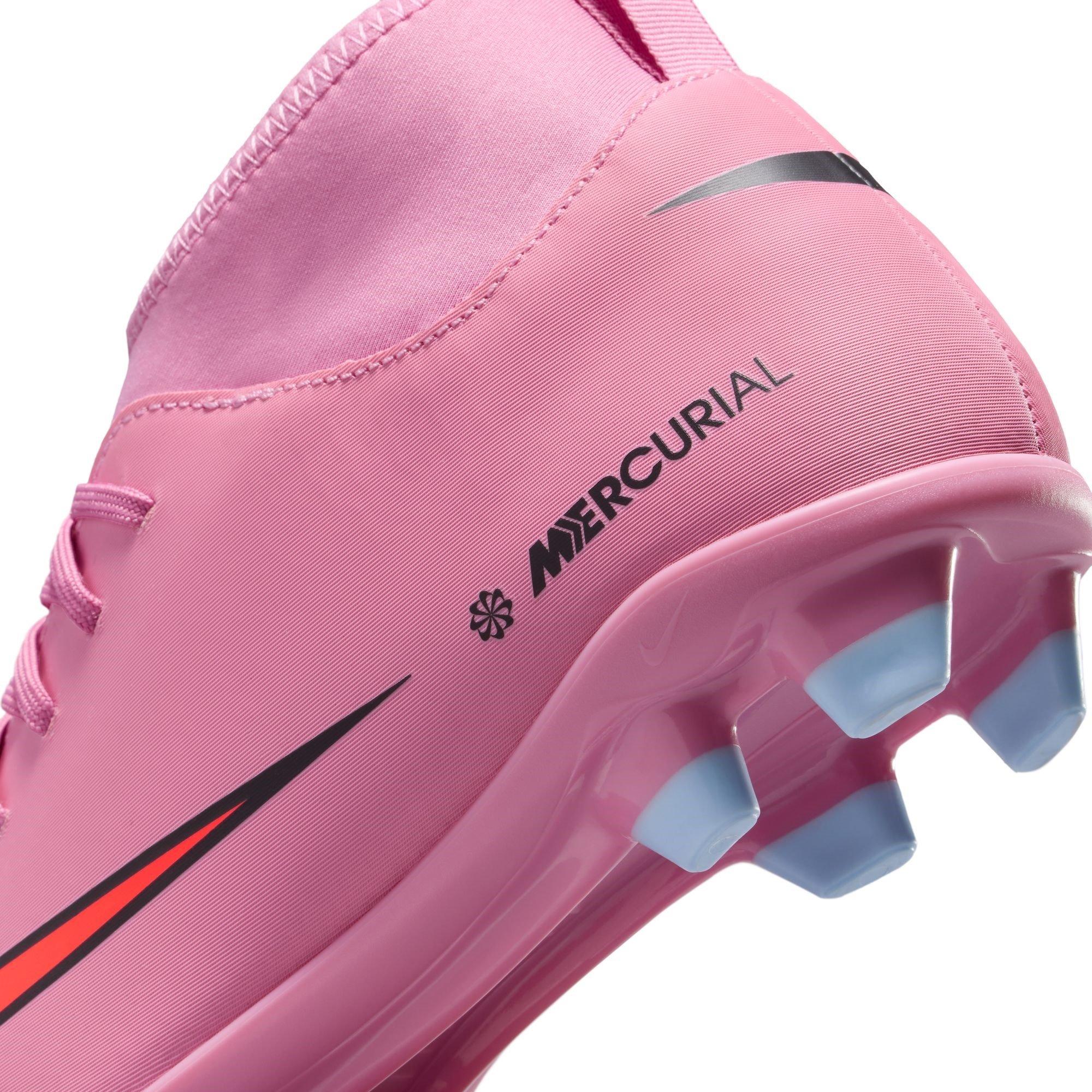 Roze/Zwart - Nike - Mercurial Superfly 10 Junior Firm Ground Football Boots - 8