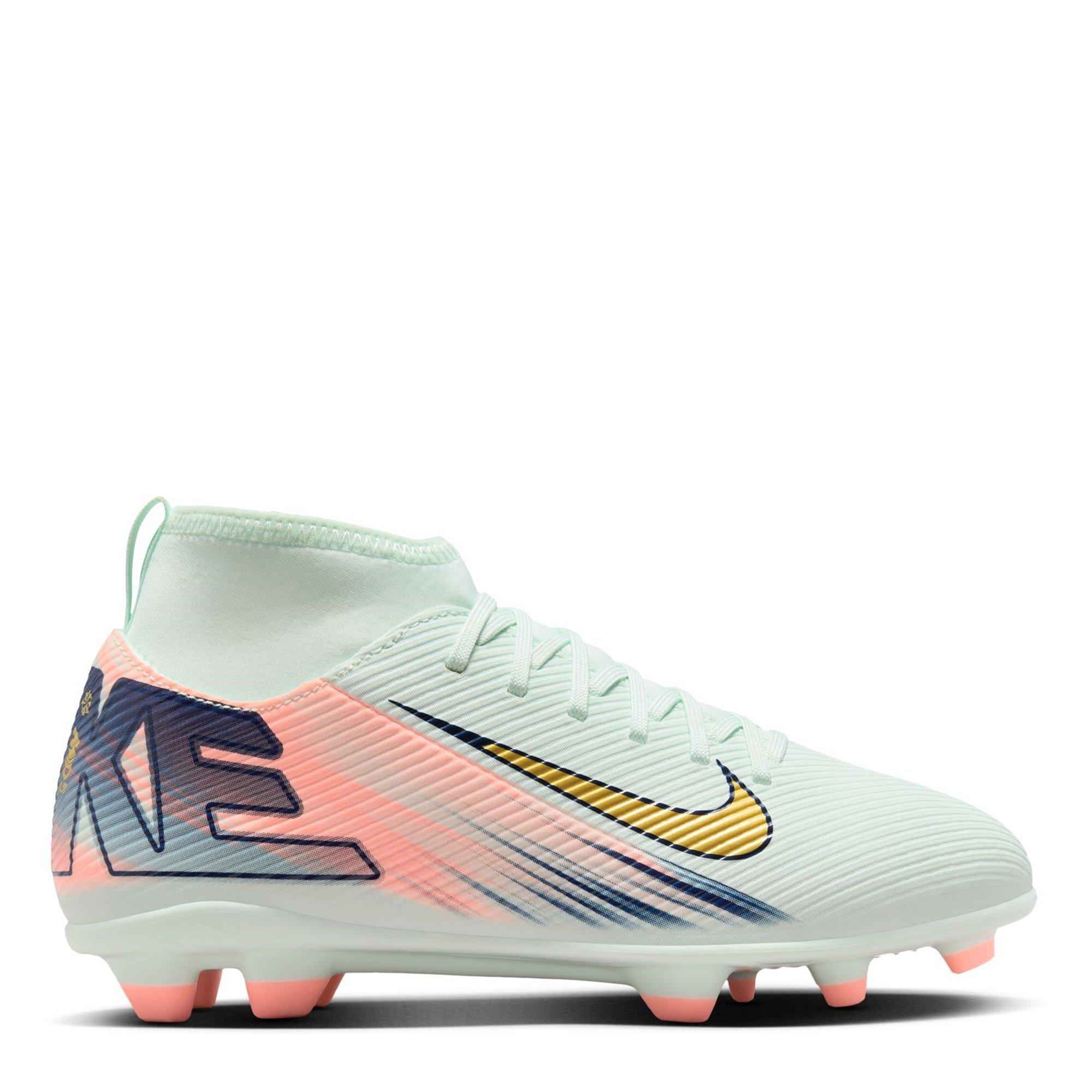 Green/White - Nike - Mercurial Superfly 10 Junior Firm Ground Football Boots - 1