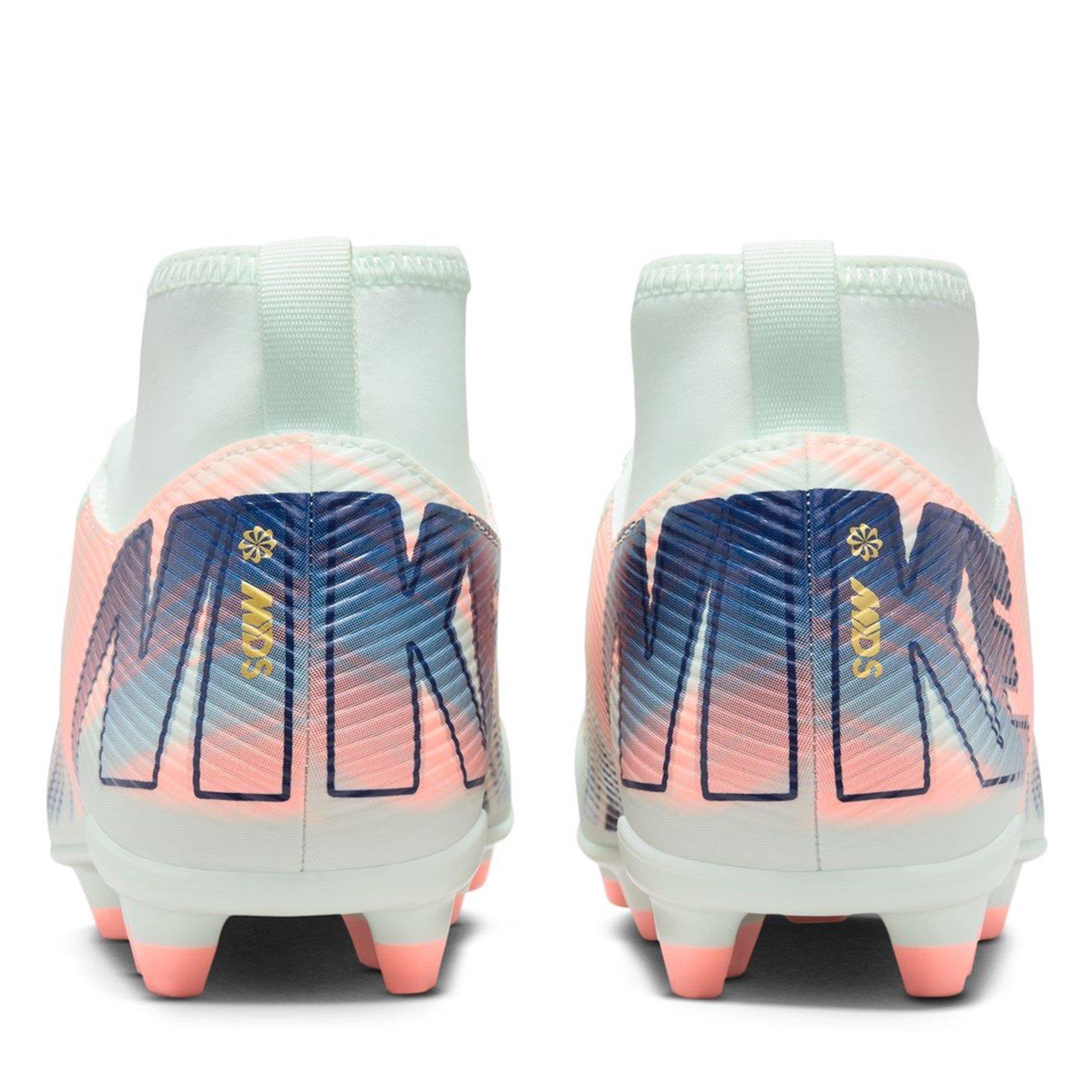 Green/White - Nike - Mercurial Superfly 10 Junior Firm Ground Football Boots - 5