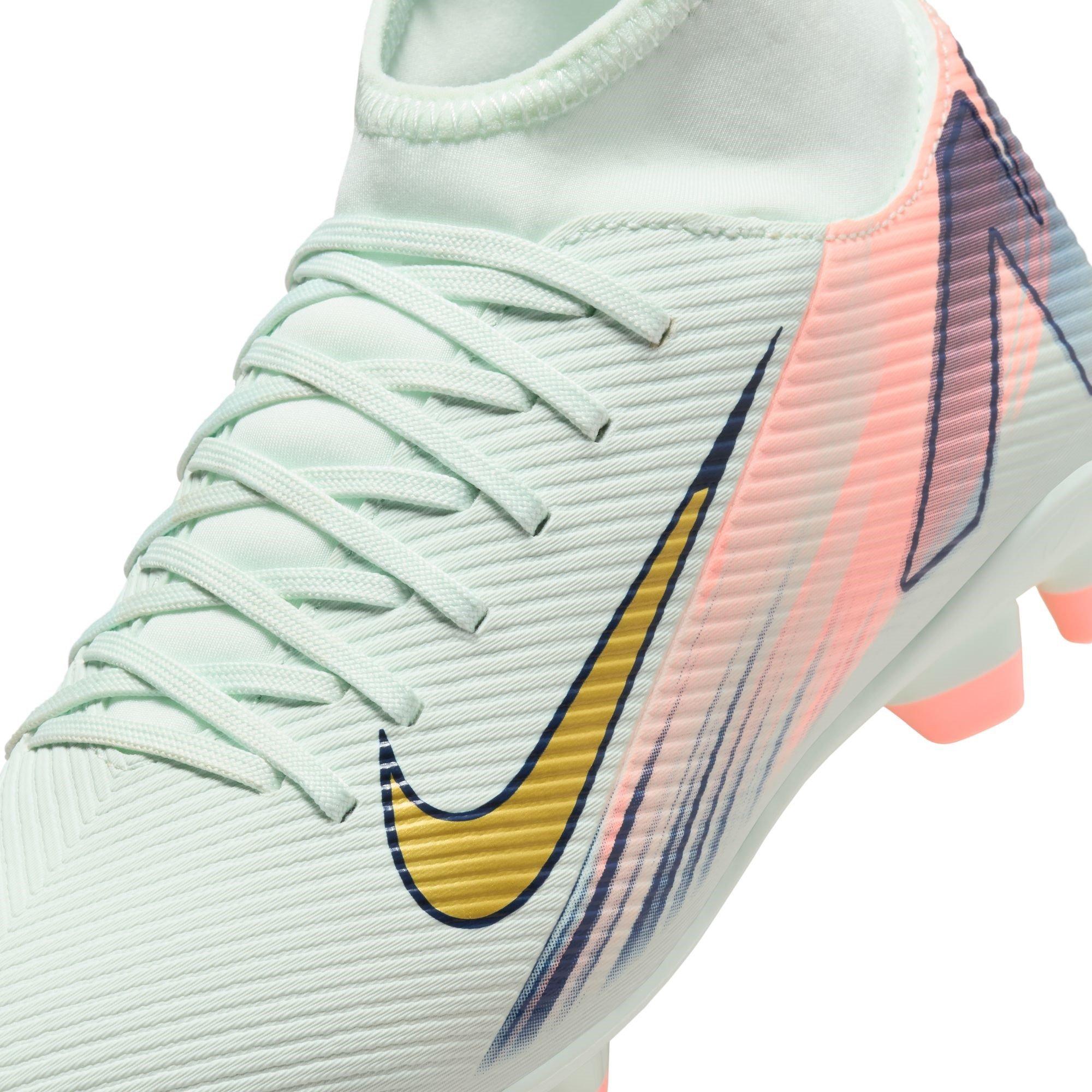 Green/White - Nike - Mercurial Superfly 10 Junior Firm Ground Football Boots - 7