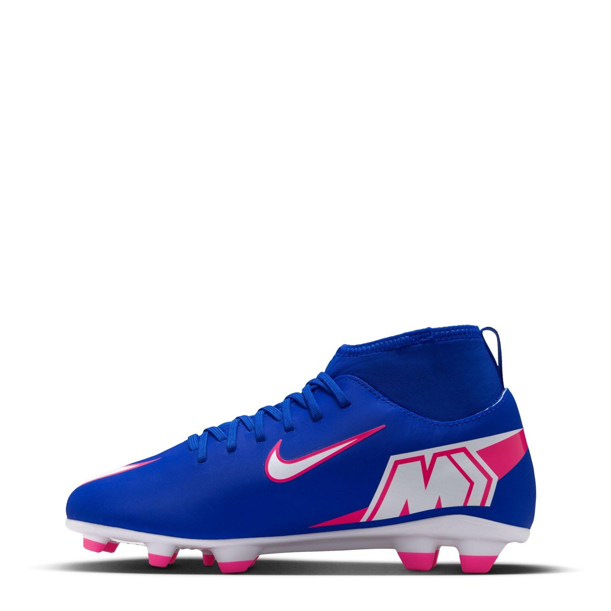 Azul/Blanco/Rosa - Nike - Mercurial Superfly 10 Junior Firm Ground Football Boots - 2