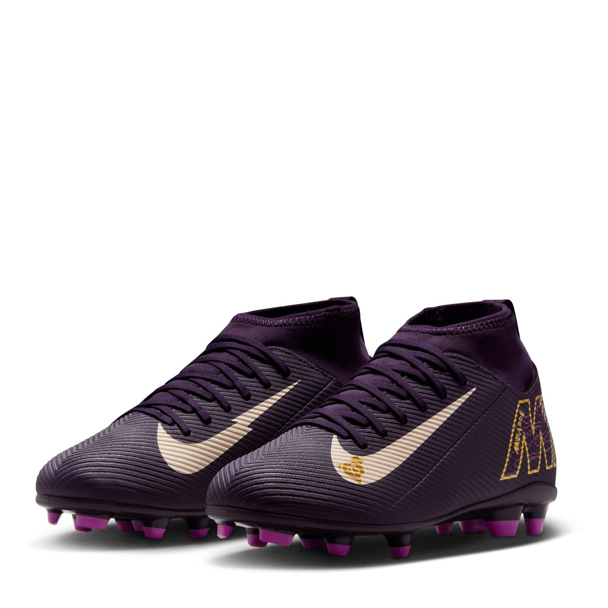 Purple/Ivory - Nike - Mercurial Superfly 10 Junior Firm Ground Football Boots - 4