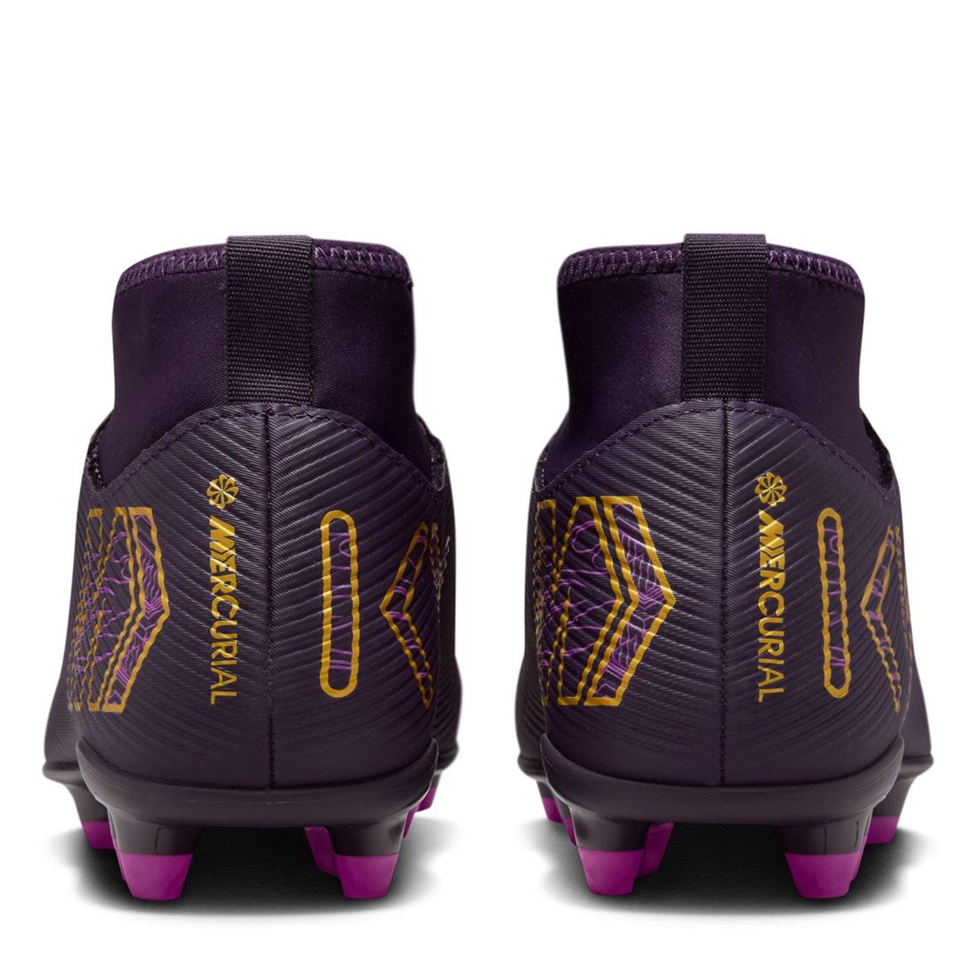Purple/Ivory - Nike - Mercurial Superfly 10 Junior Firm Ground Football Boots - 5