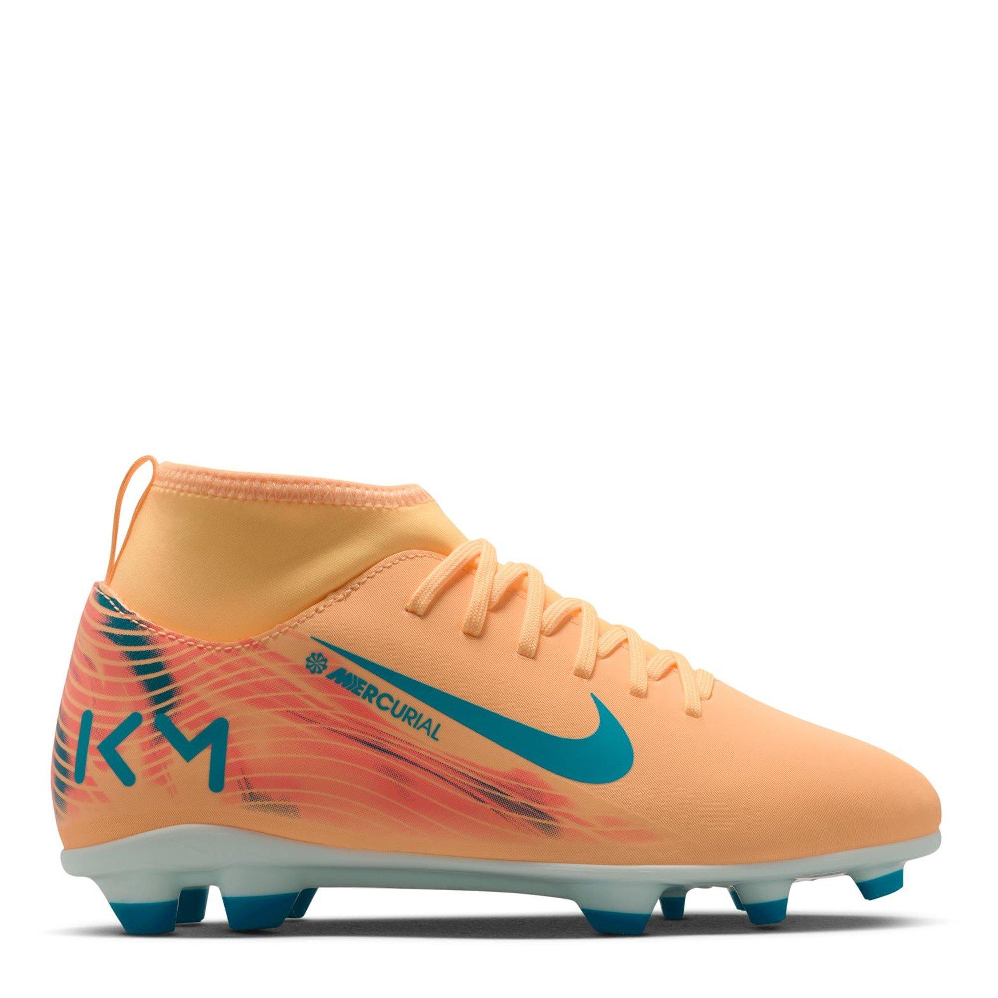 Nike Boys Mercurial Superfly 10 Junior Firm Ground Football Boots - Orange/Melon - 1 (33)