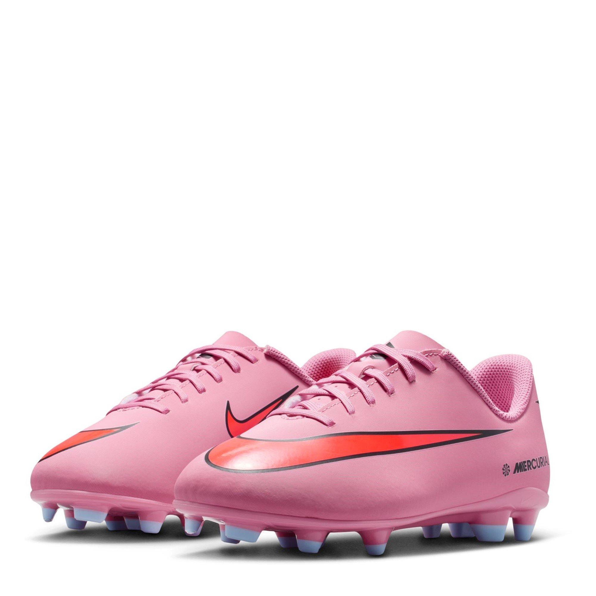 Pink/Black - Nike - Mercurial Vapor 16 Club Juniors Firm Ground Football Boots - 4