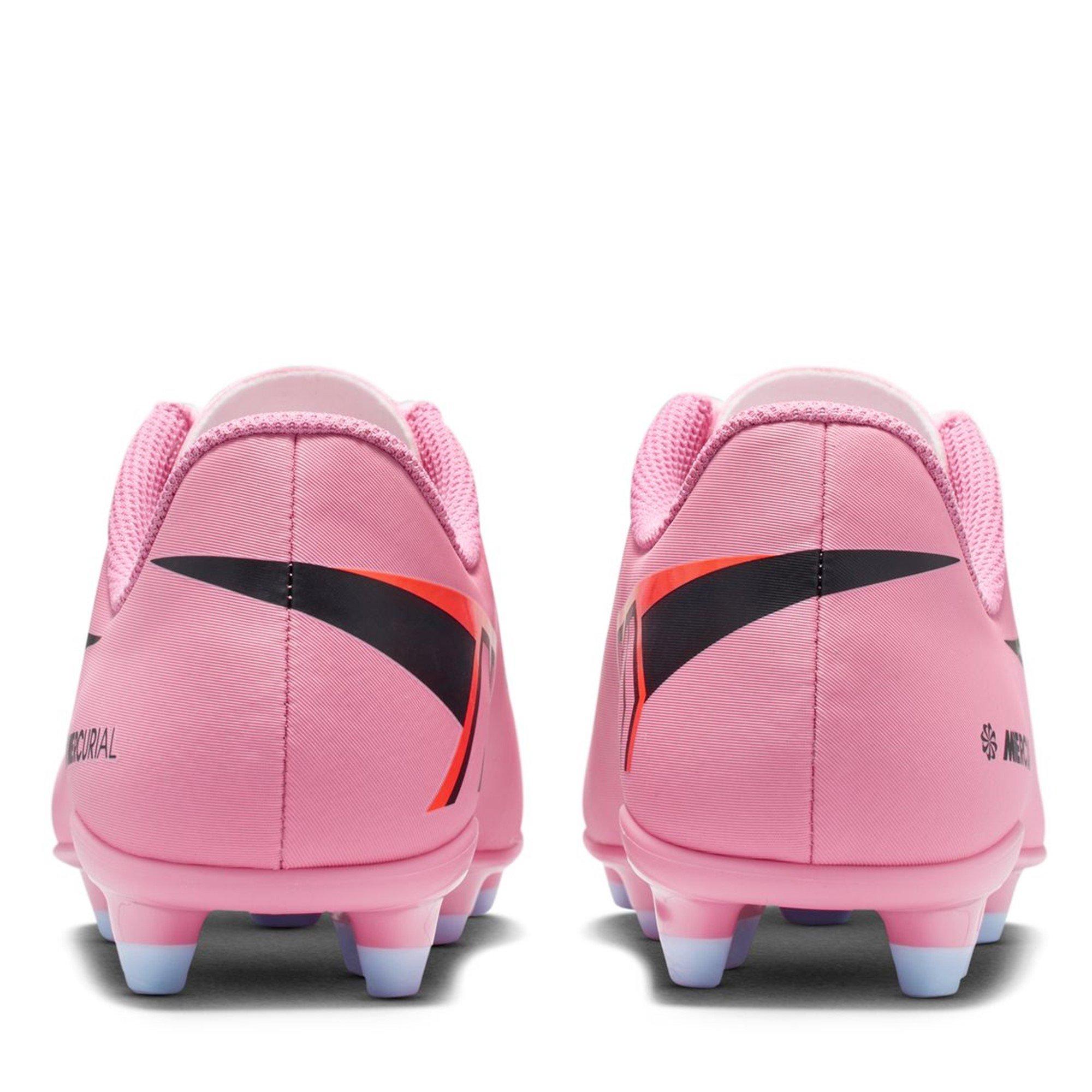 Pink/Black - Nike - Mercurial Vapor 16 Club Juniors Firm Ground Football Boots - 5