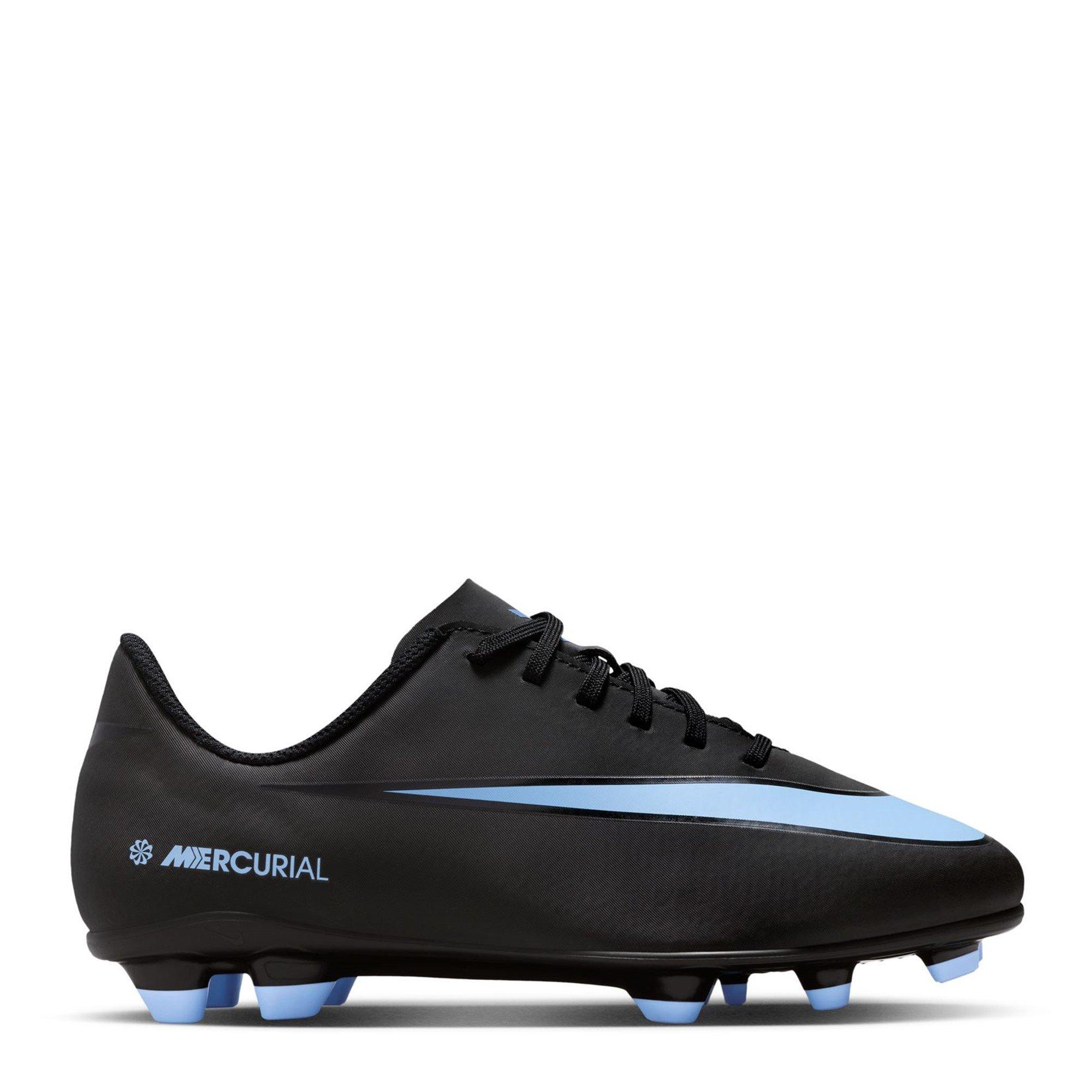 Nike Boys Mercurial Vapor 16 Club Juniors Firm Ground Football Boots - Black/Blue - 2 (34)