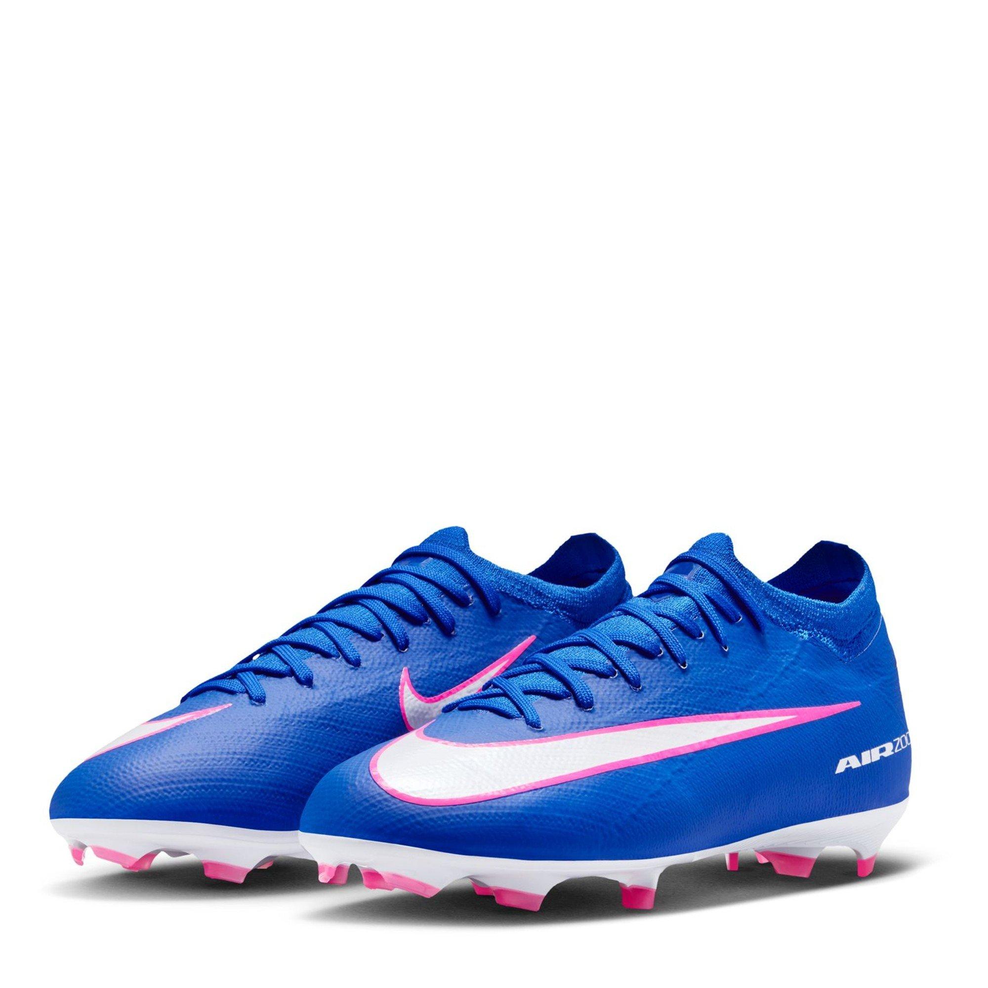 Blue/Wht/Pink - Nike - Mercurial Vapor 16 Pro Juniors Firm Ground Football Boots - 4