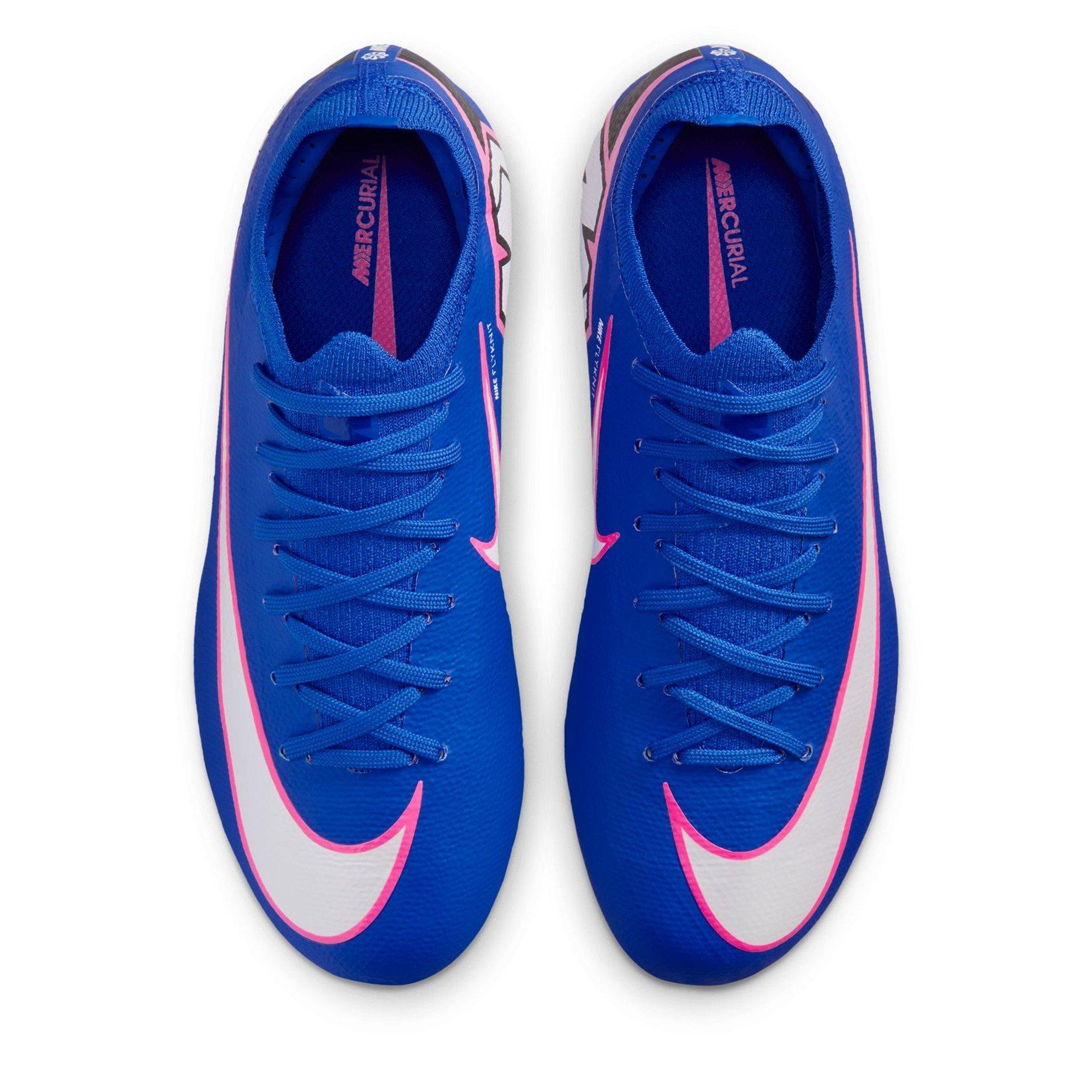 Blue/Wht/Pink - Nike - Mercurial Vapor 16 Pro Juniors Firm Ground Football Boots - 6