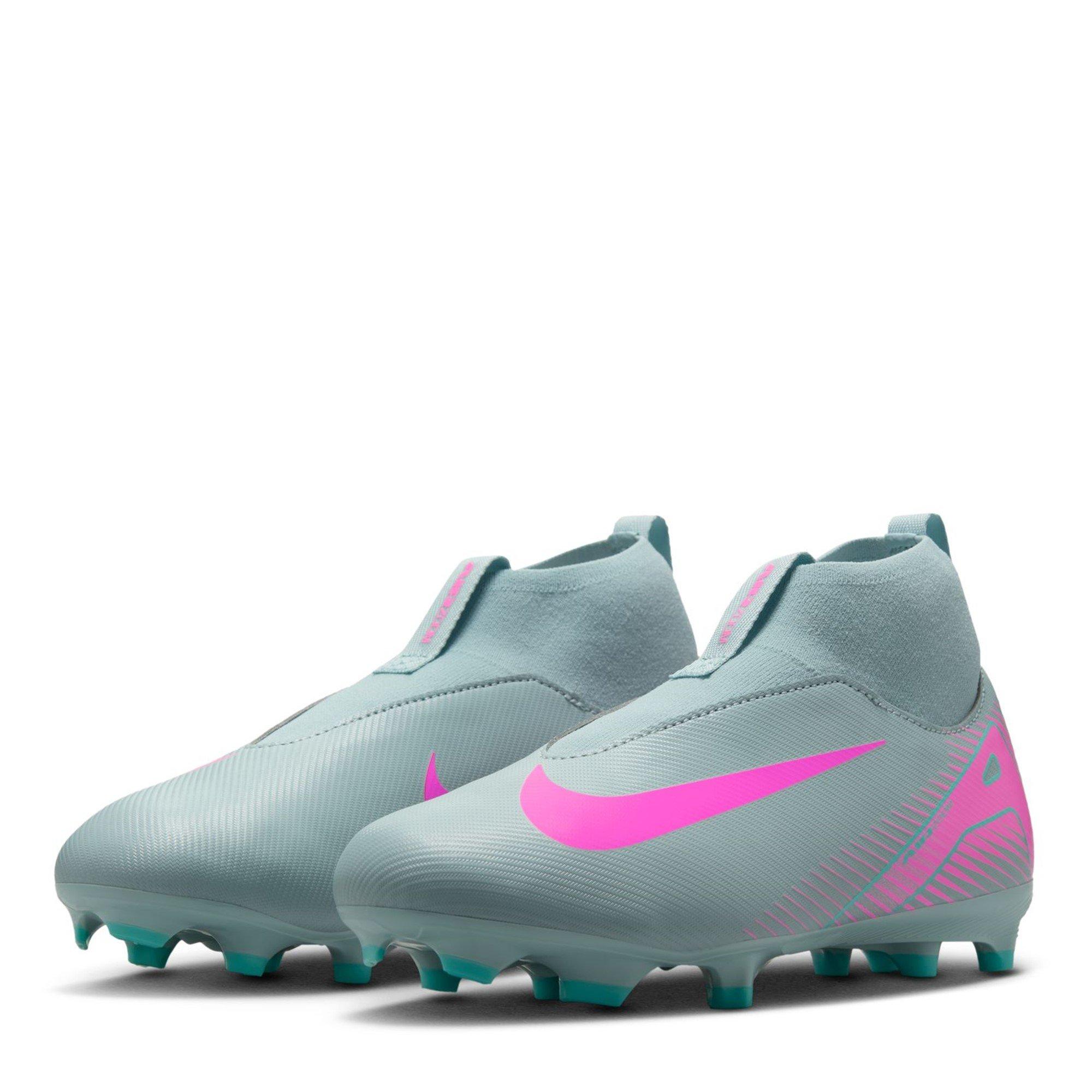 Gris/Rose - Nike - Zoom Mercurial Superfly 10 Academy Juniors Firm Ground Football Boots - 4