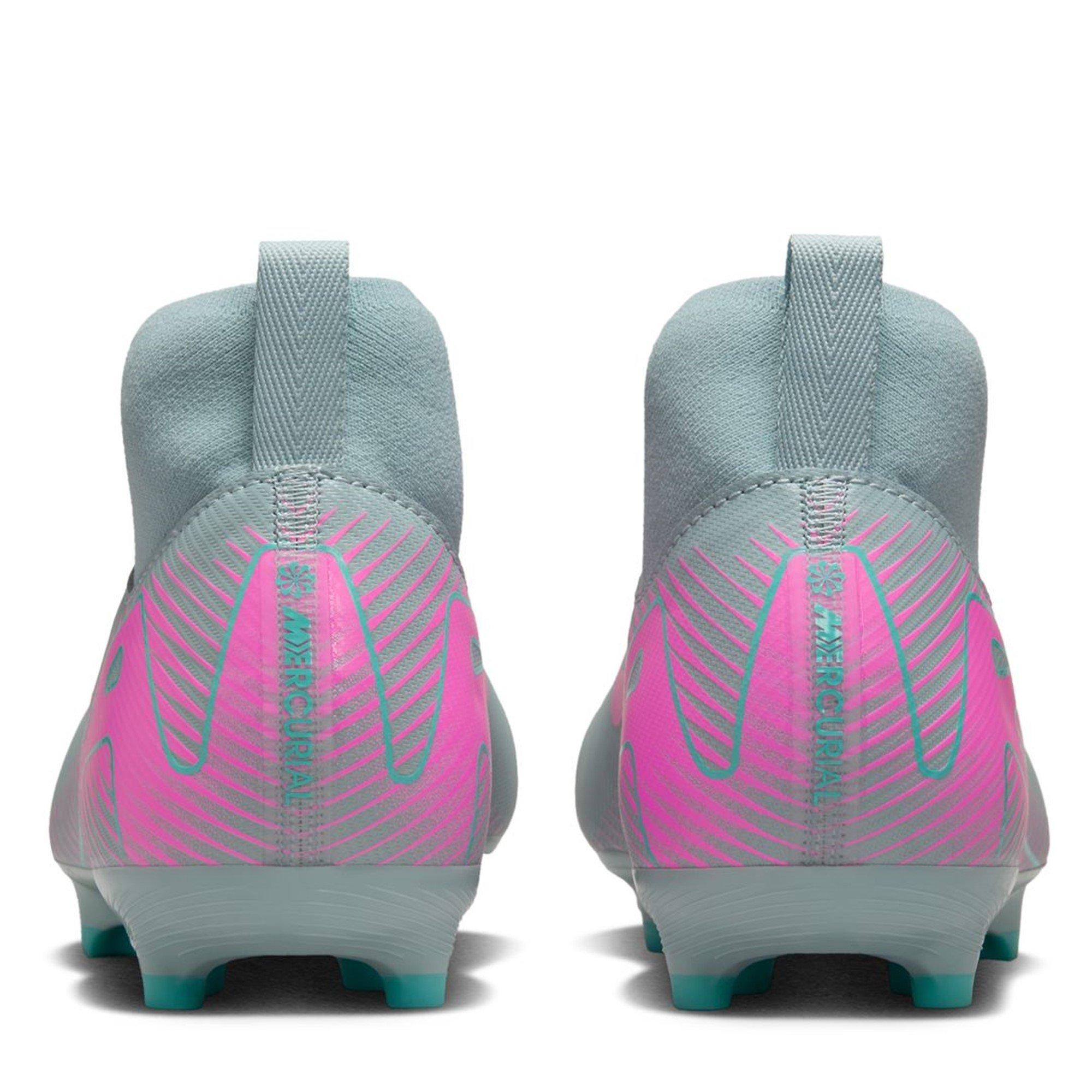 Gris/Rose - Nike - Zoom Mercurial Superfly 10 Academy Juniors Firm Ground Football Boots - 5