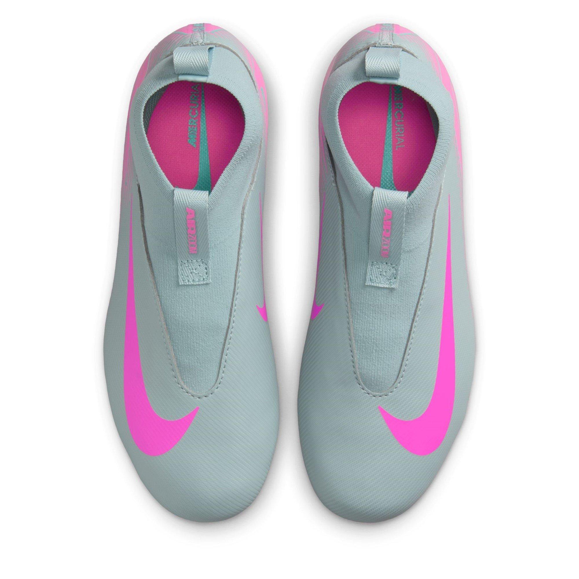 Gris/Rose - Nike - Zoom Mercurial Superfly 10 Academy Juniors Firm Ground Football Boots - 6