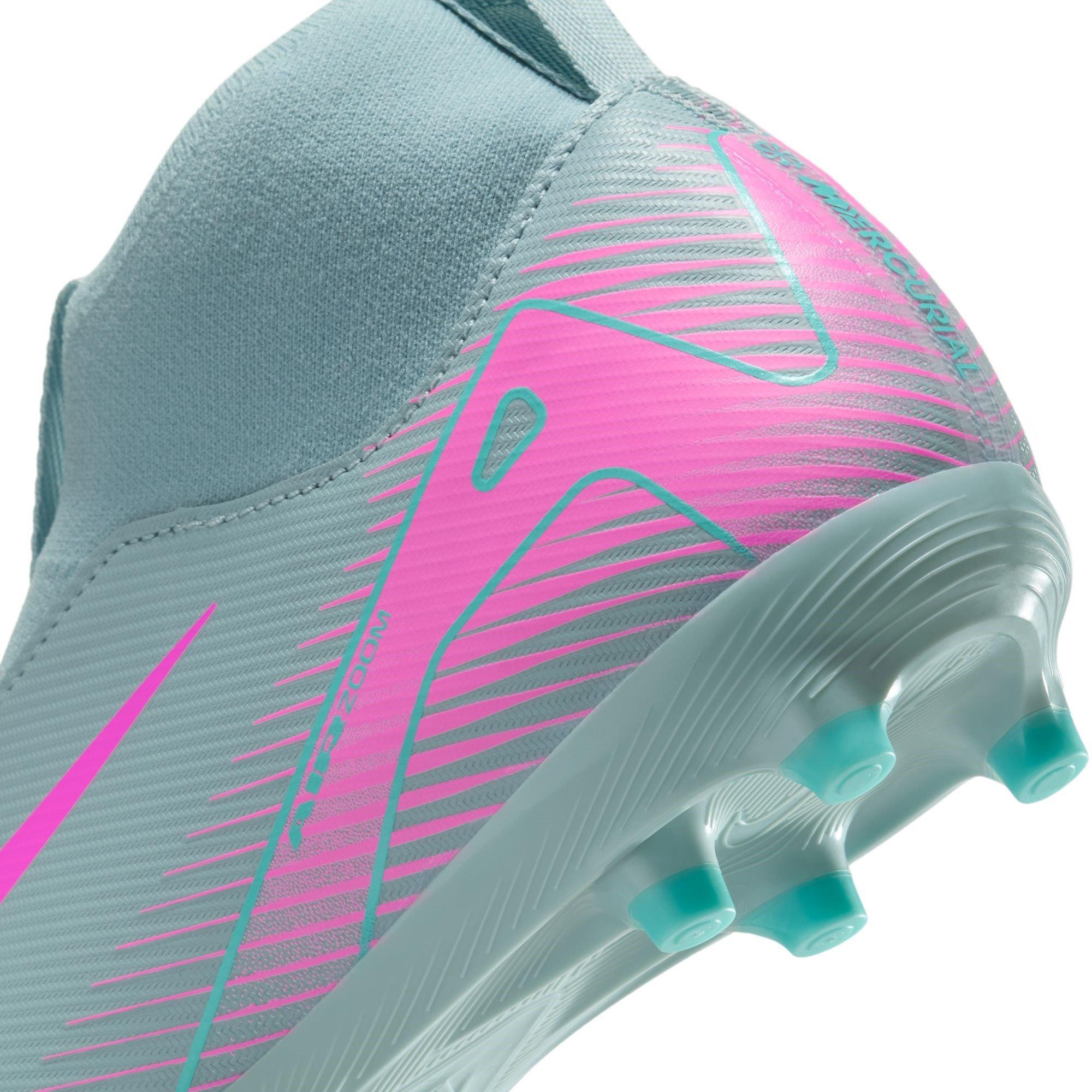 Gris/Rose - Nike - Zoom Mercurial Superfly 10 Academy Juniors Firm Ground Football Boots - 8
