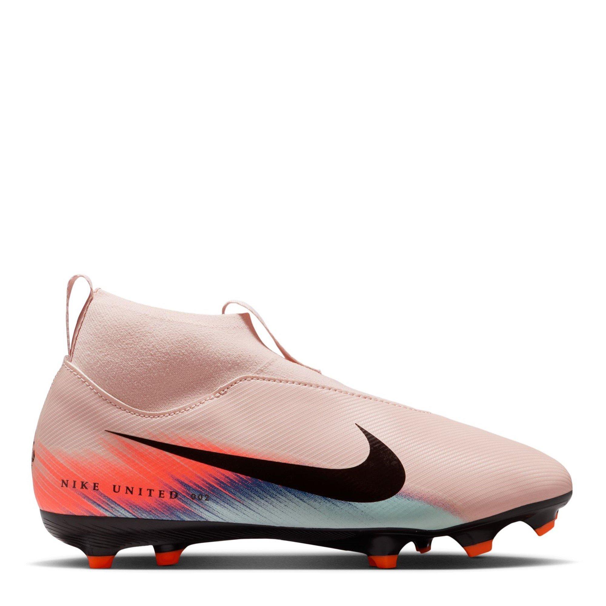 Nike Boys Zoom Mercurial Superfly 10 Academy Juniors Firm Ground Football Boots - Pink/Blue - 1 (33)
