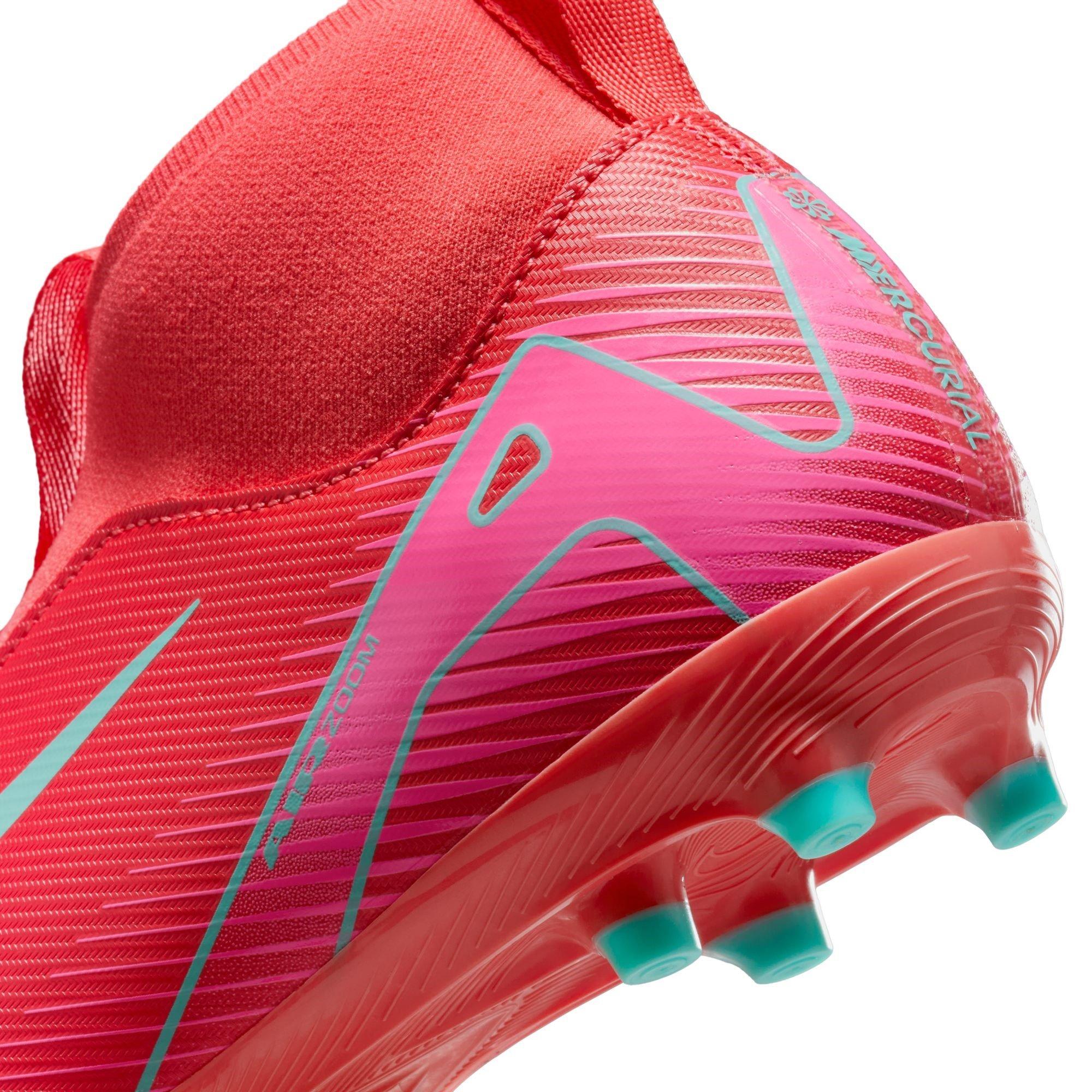 Rood/Groen - Nike - Zoom Mercurial Superfly 10 Academy Juniors Firm Ground Football Boots - 8