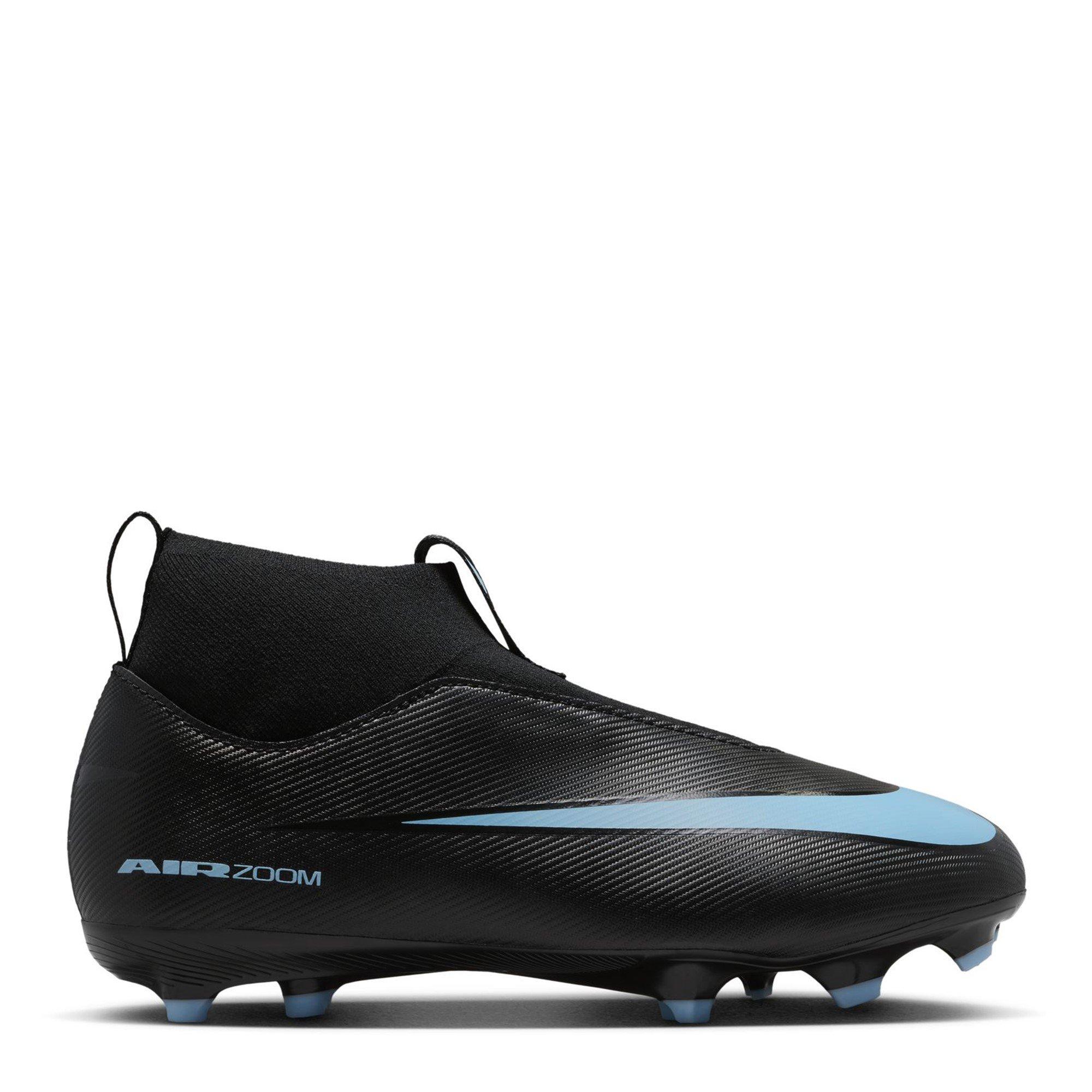 Nike Boys Zoom Mercurial Superfly 10 Academy Juniors Firm Ground Football Boots - Black/Blue - 5.5 (38.5)