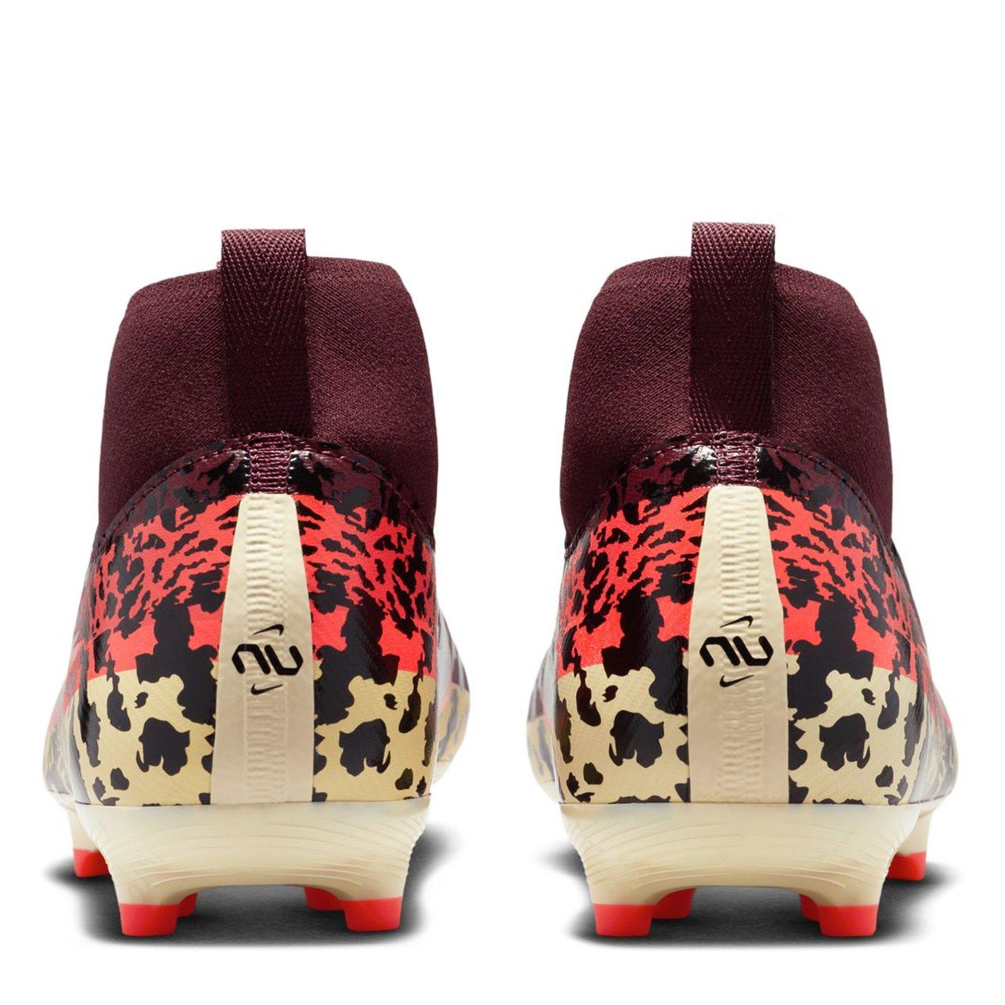 Bordeaux/Print - Nike - Zoom Mercurial Superfly 10 Academy Juniors Firm Ground Football Boots - 5