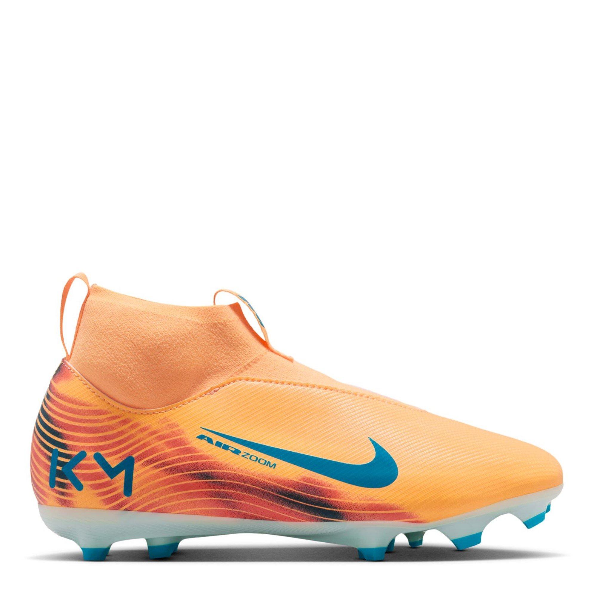 Nike Boys Zoom Mercurial Superfly 10 Academy Juniors Firm Ground Football Boots - Orange/Melon - 5.5 (38.5)