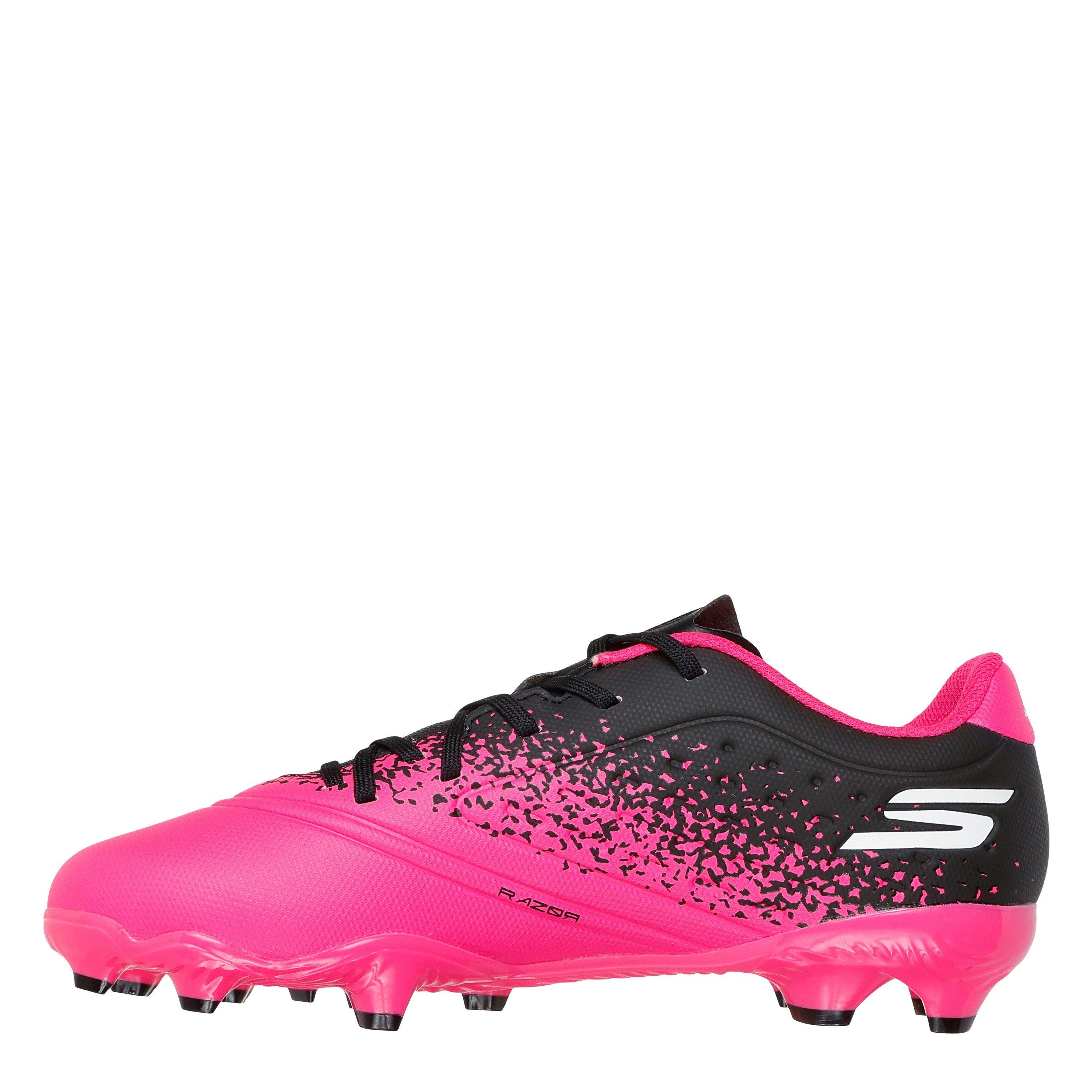 Pink/Black - Skechers - Razor Juniors Firm Ground Football Boots - 2