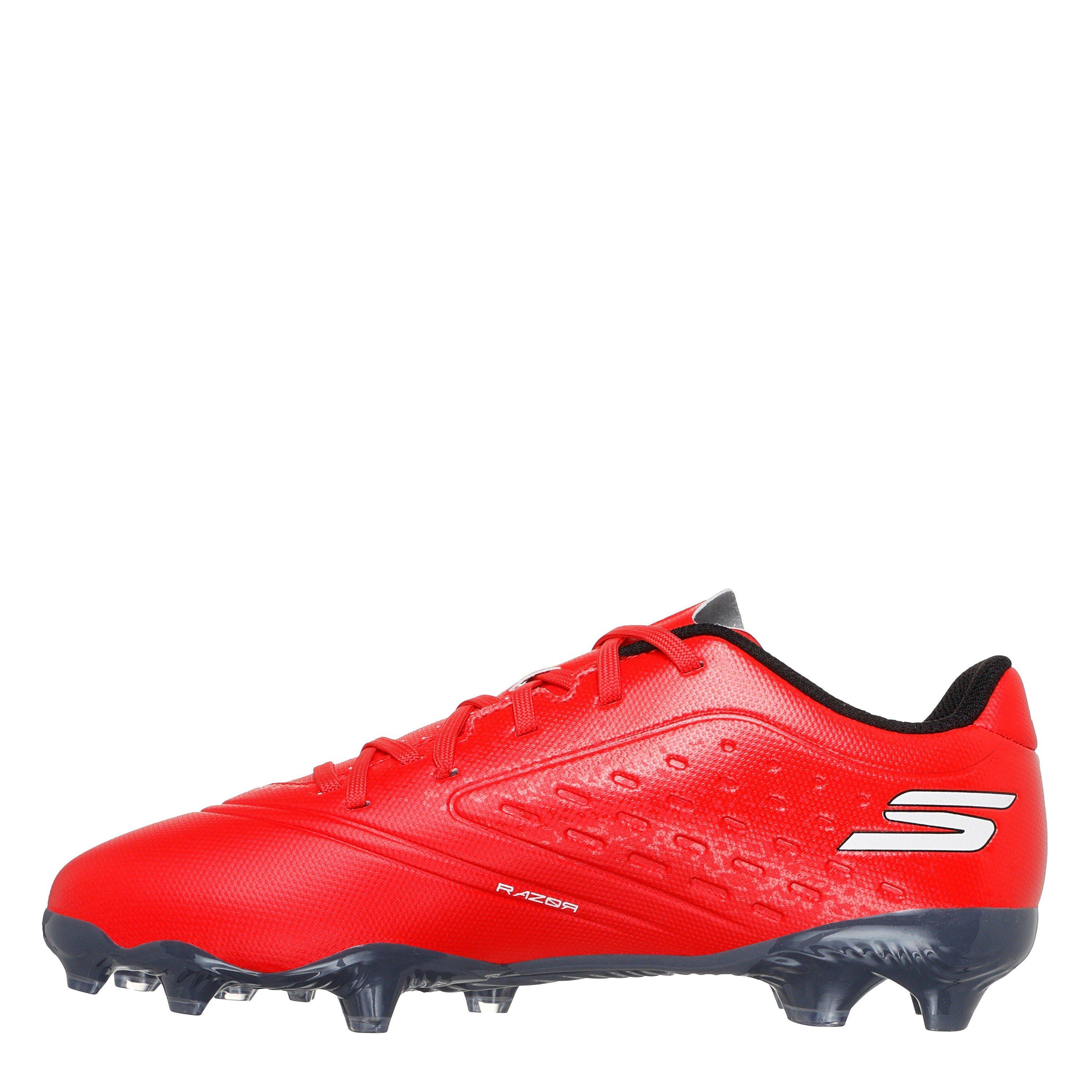 Red/Black - Skechers - Razor Juniors Firm Ground Football Boots - 2