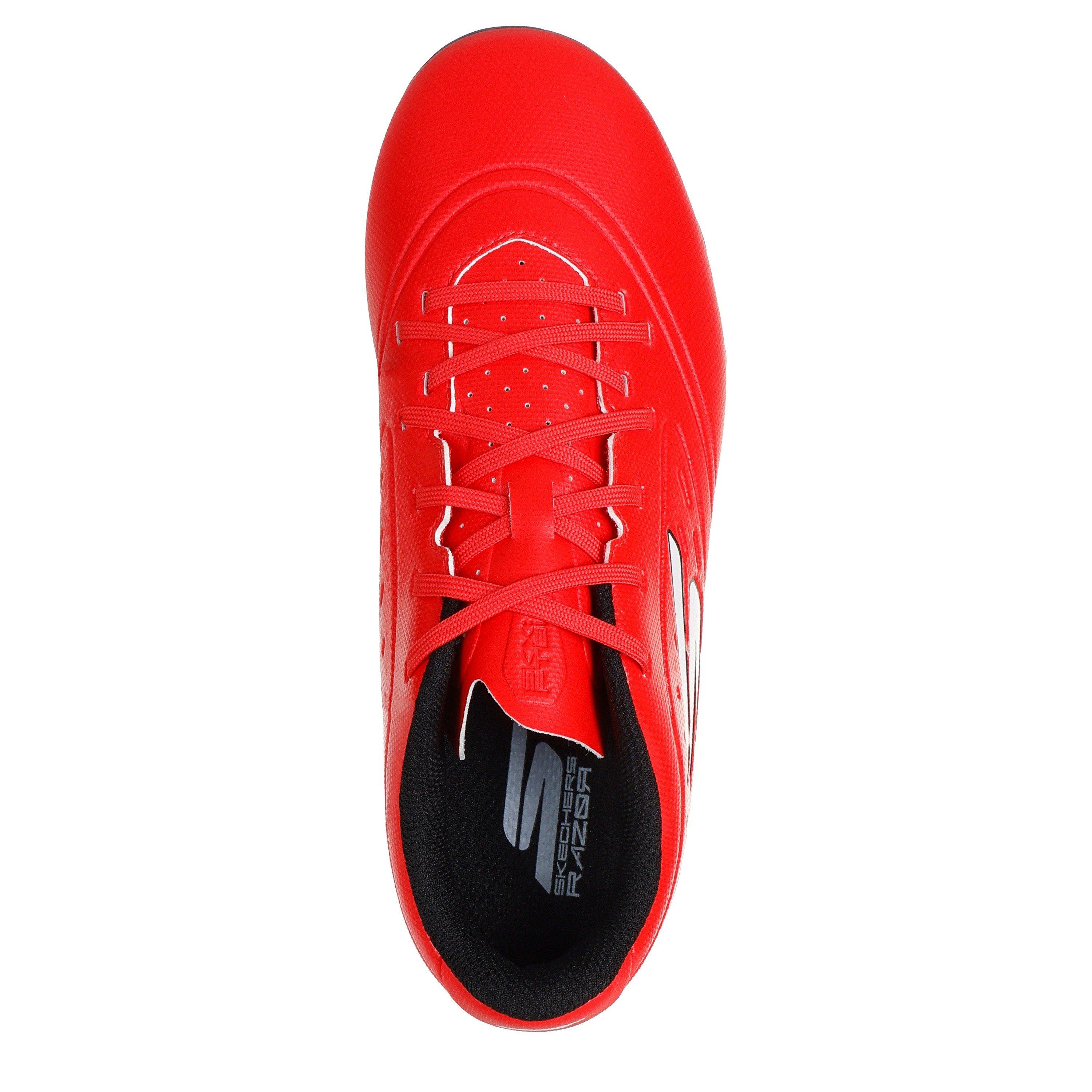 Red/Black - Skechers - Razor Juniors Firm Ground Football Boots - 4