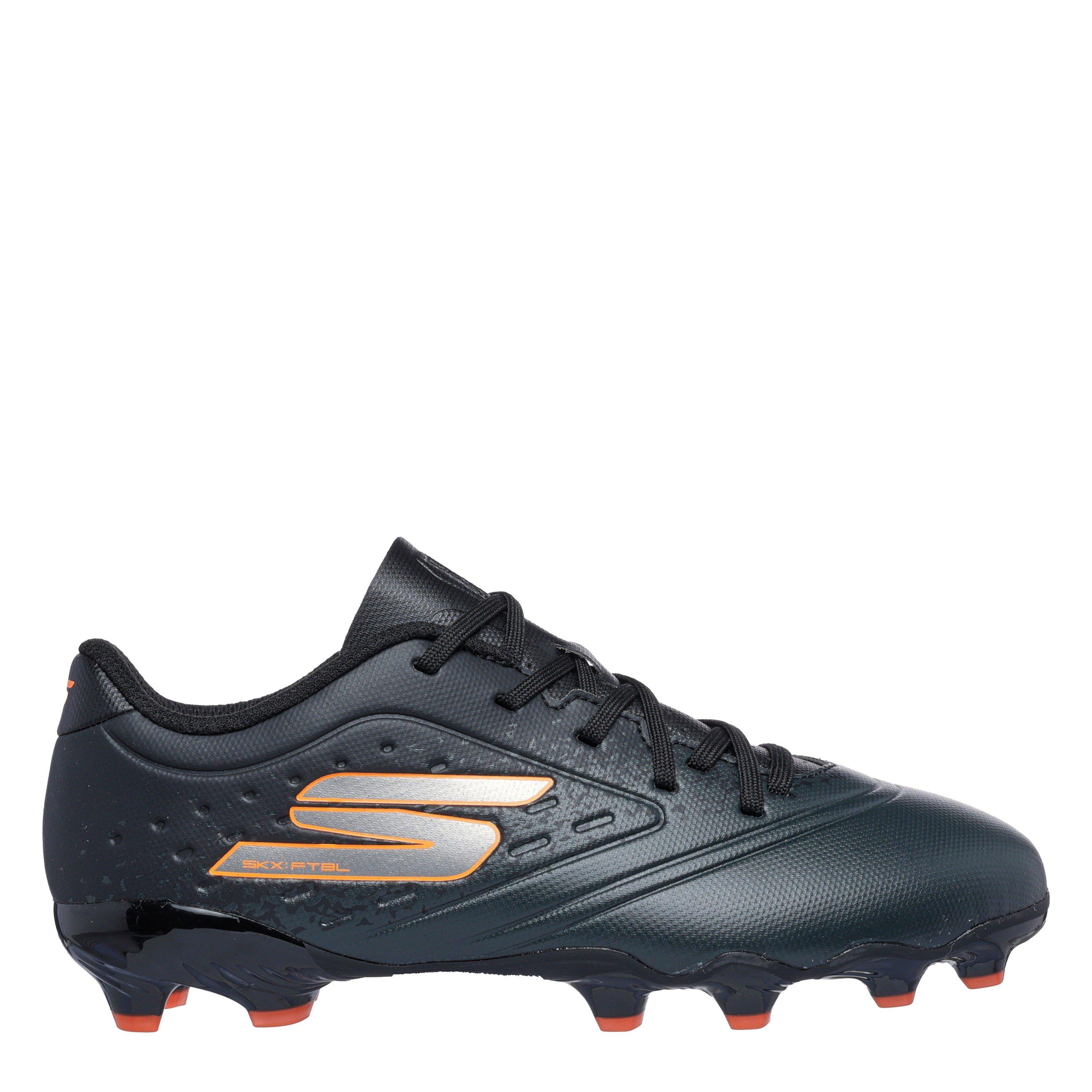 Skechers Boys Razor Juniors Firm Ground Football Boots - Black/Orange - 3 (36)