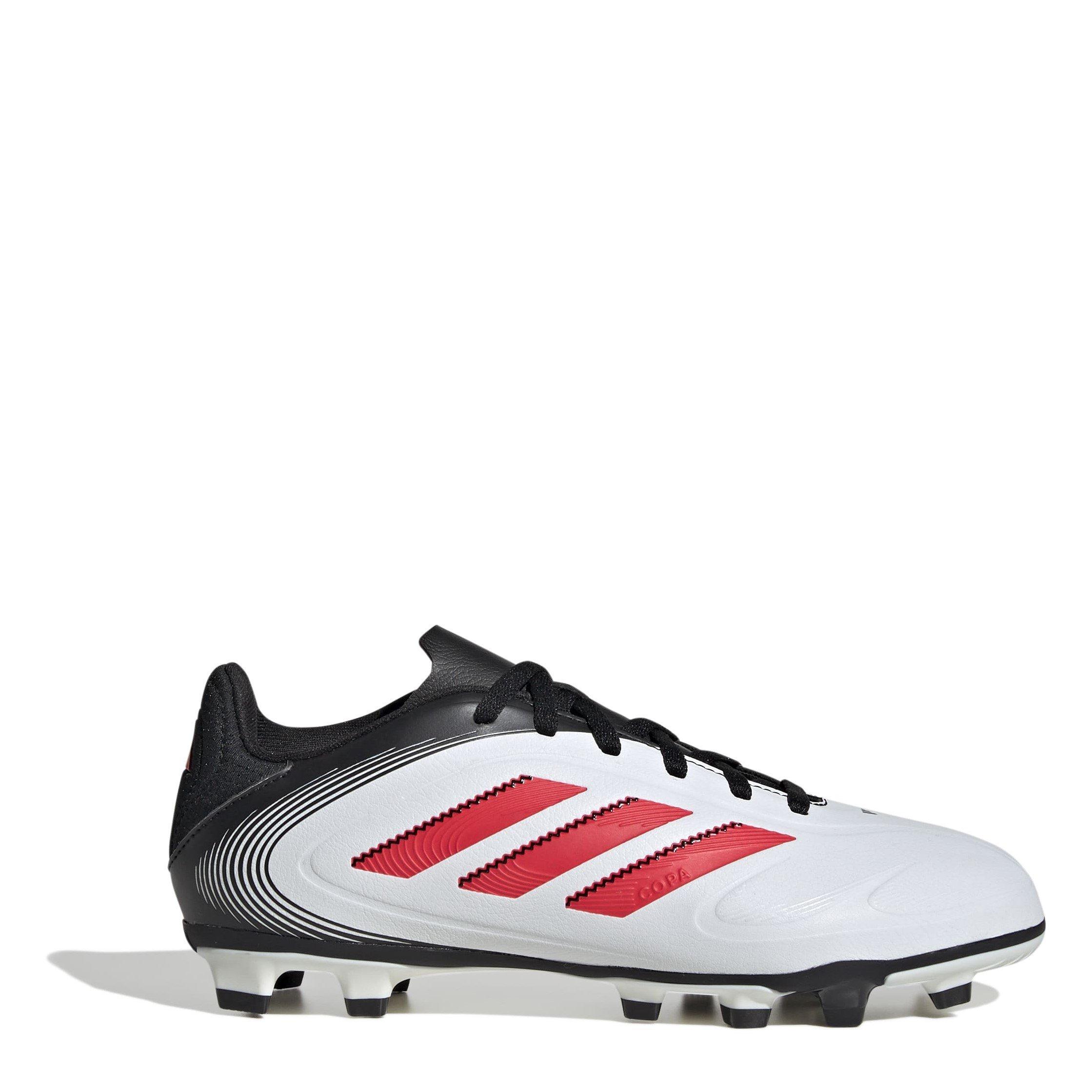 Adidas Boys Copa Pure 3 Club Junior Firm Ground Football Boots - White/Red - 4.5 (37.3)
