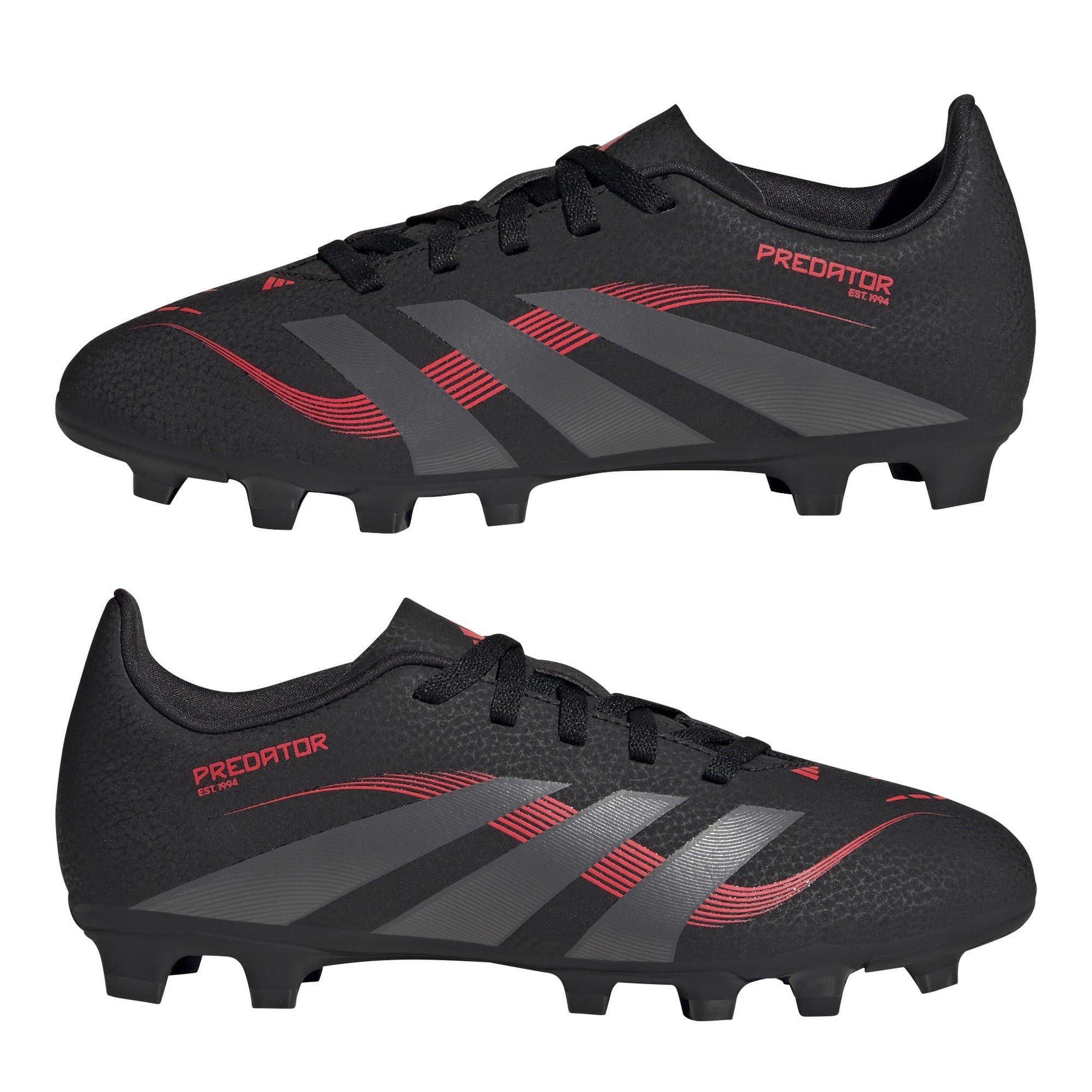 Black/Grey - adidas - Predator 4 Juniors Firm Ground Football Boots - 9