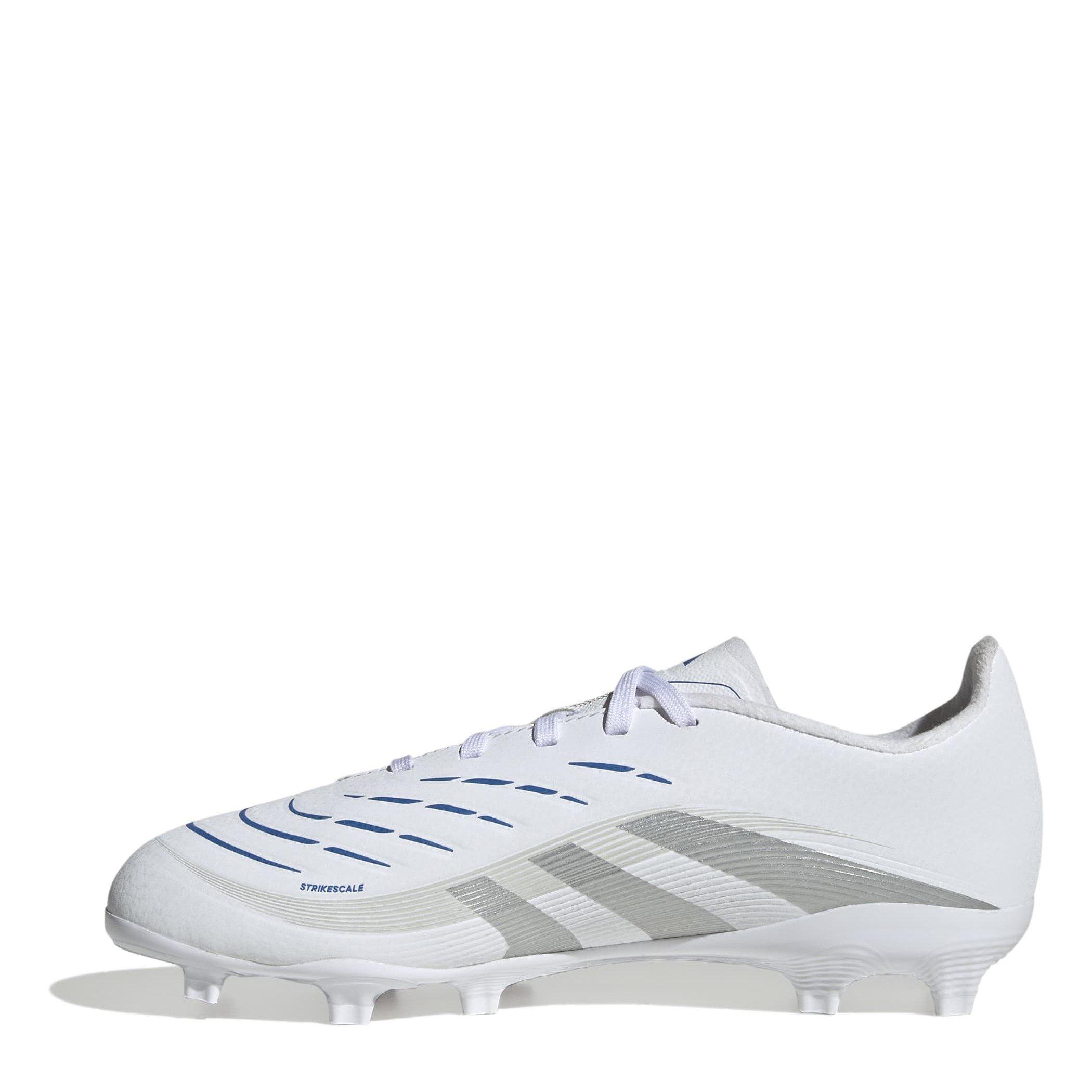 White/Silver - adidas - Predator League Juniors Firm Ground Football Boots - 2
